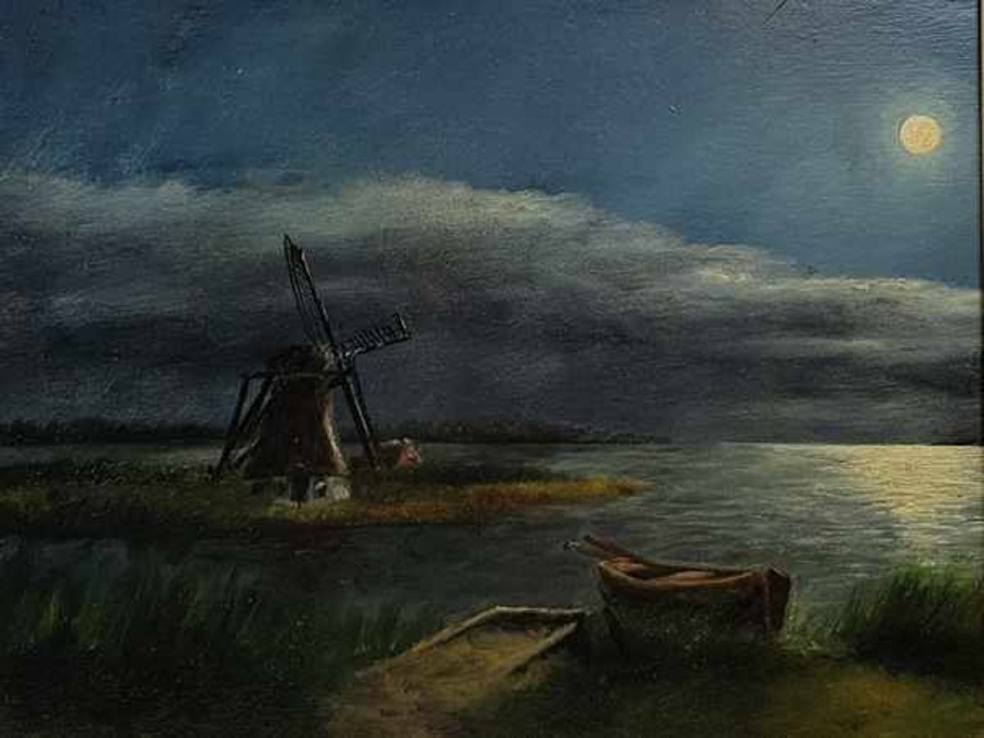 (Kunst) Schilderij, olieverf op board, gesigneerd H.H. RosSchilderij "molen aan het water bij - Bild 2 aus 5