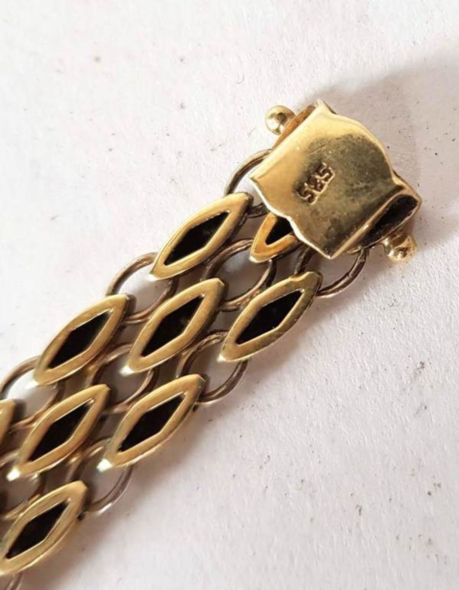 (Goud) Gouden armband14 karaat goud. Gewicht 21,24 gram Conditie: Goed - Image 6 of 7