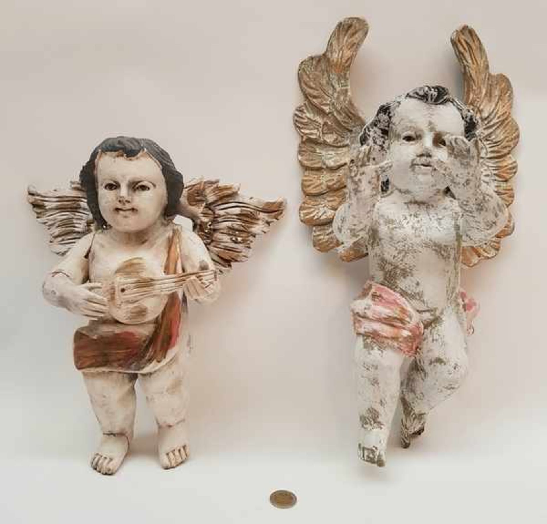 (Curiosa) Houten engelenTwee decoratieve houten engelen. Conditie: Beschadigingen, ontbreekt - Bild 8 aus 11