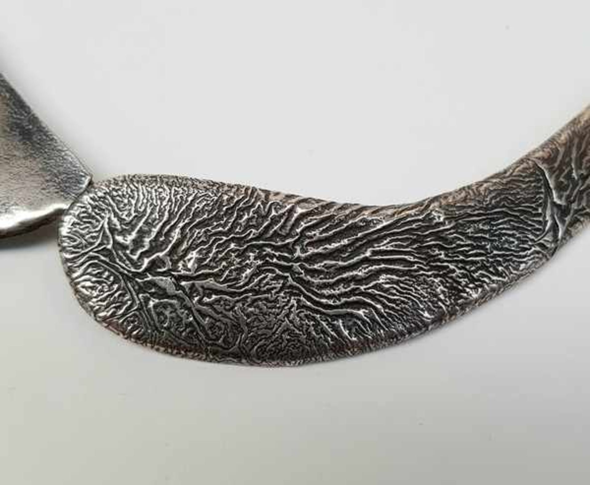 (Zilver) Zilver, Modernist Halsketting + oorbellen, Duitsland.Zilver, Modernist Halsketting + - Bild 8 aus 8