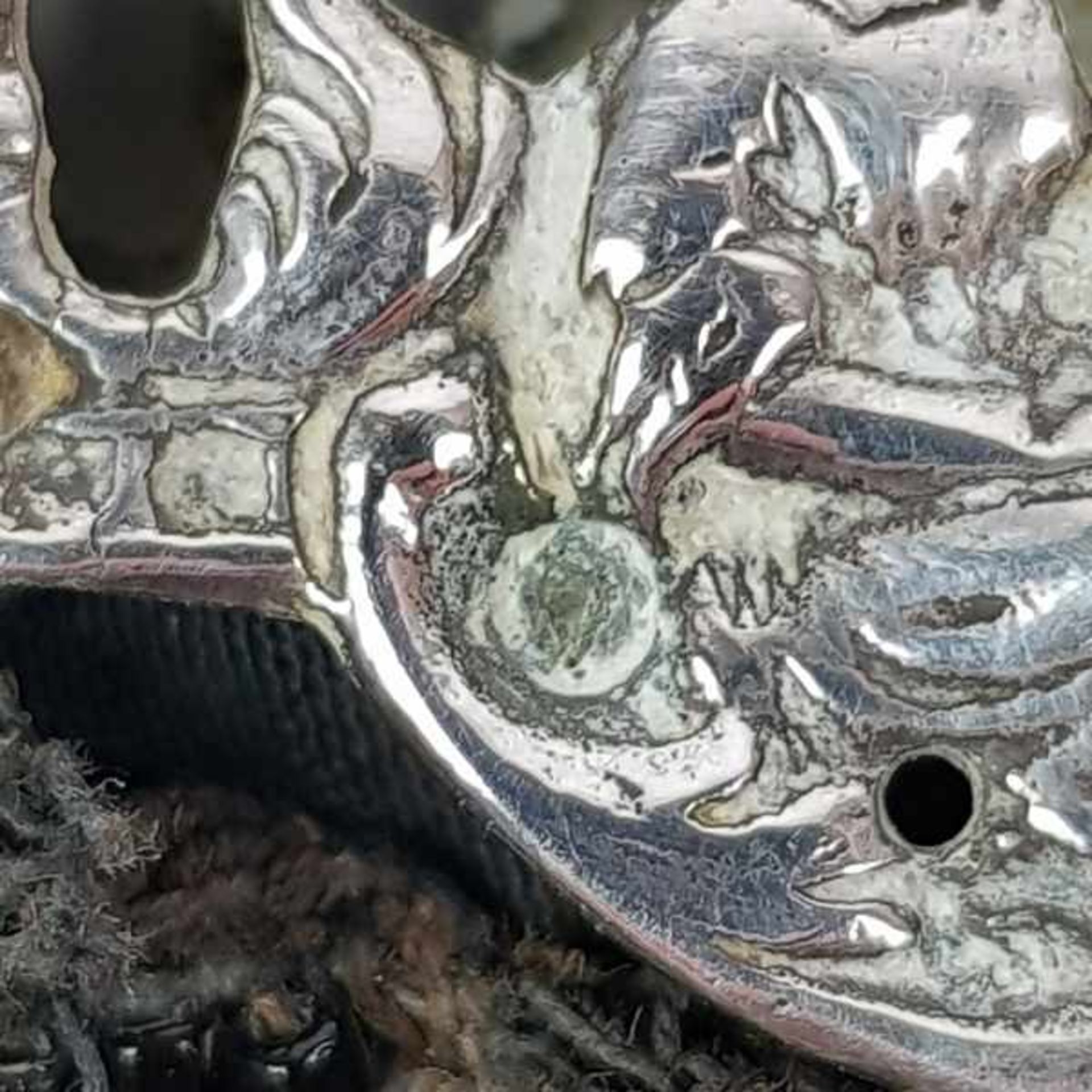 (Antiek) Beugeltas met zilveren sluitingBeugeltas met zilveren sluiting, Jaarletter L 1921 / 2e - Image 5 of 6