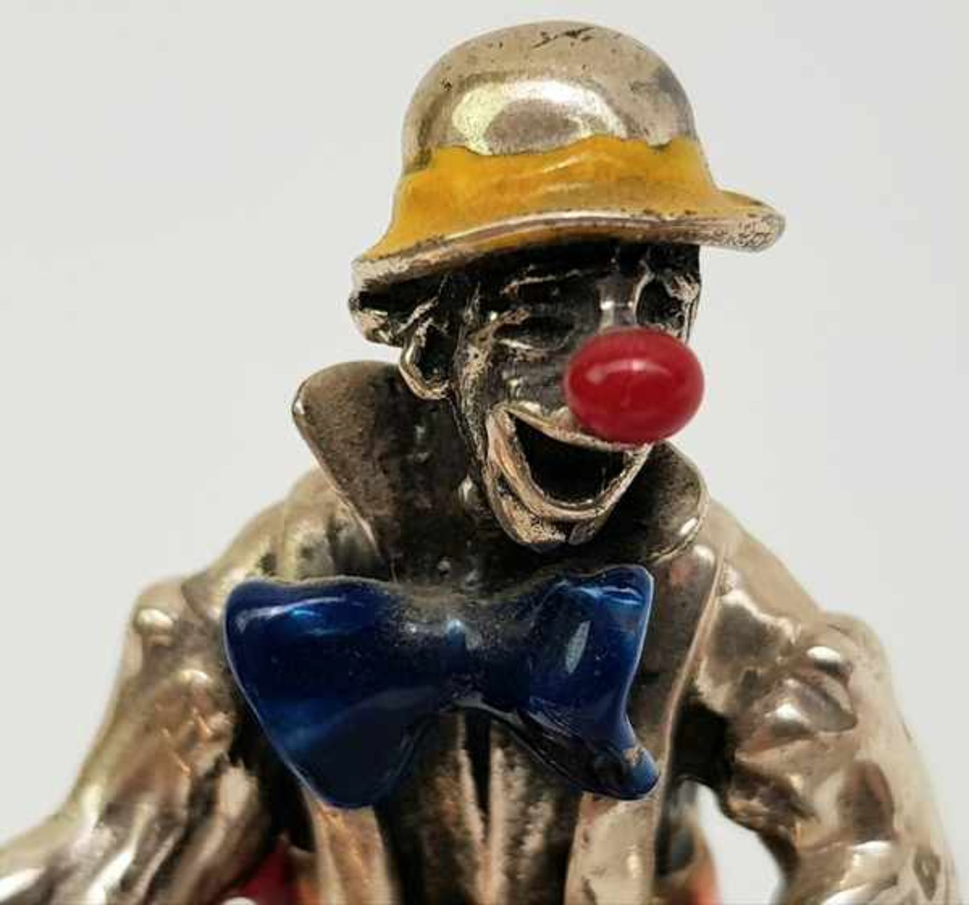 (Design) Zilveren clown met hamer, Vittorio Ancini ItaliëZilveren clown, 925/1000, met hamer en - Bild 3 aus 9