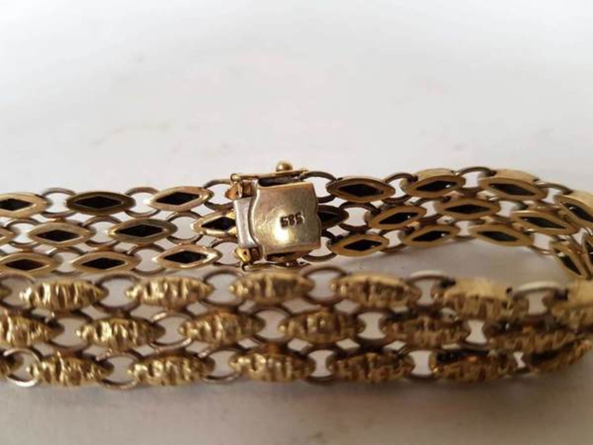 (Goud) Gouden armband14 karaat goud. Gewicht 21,24 gram Conditie: Goed - Image 5 of 7