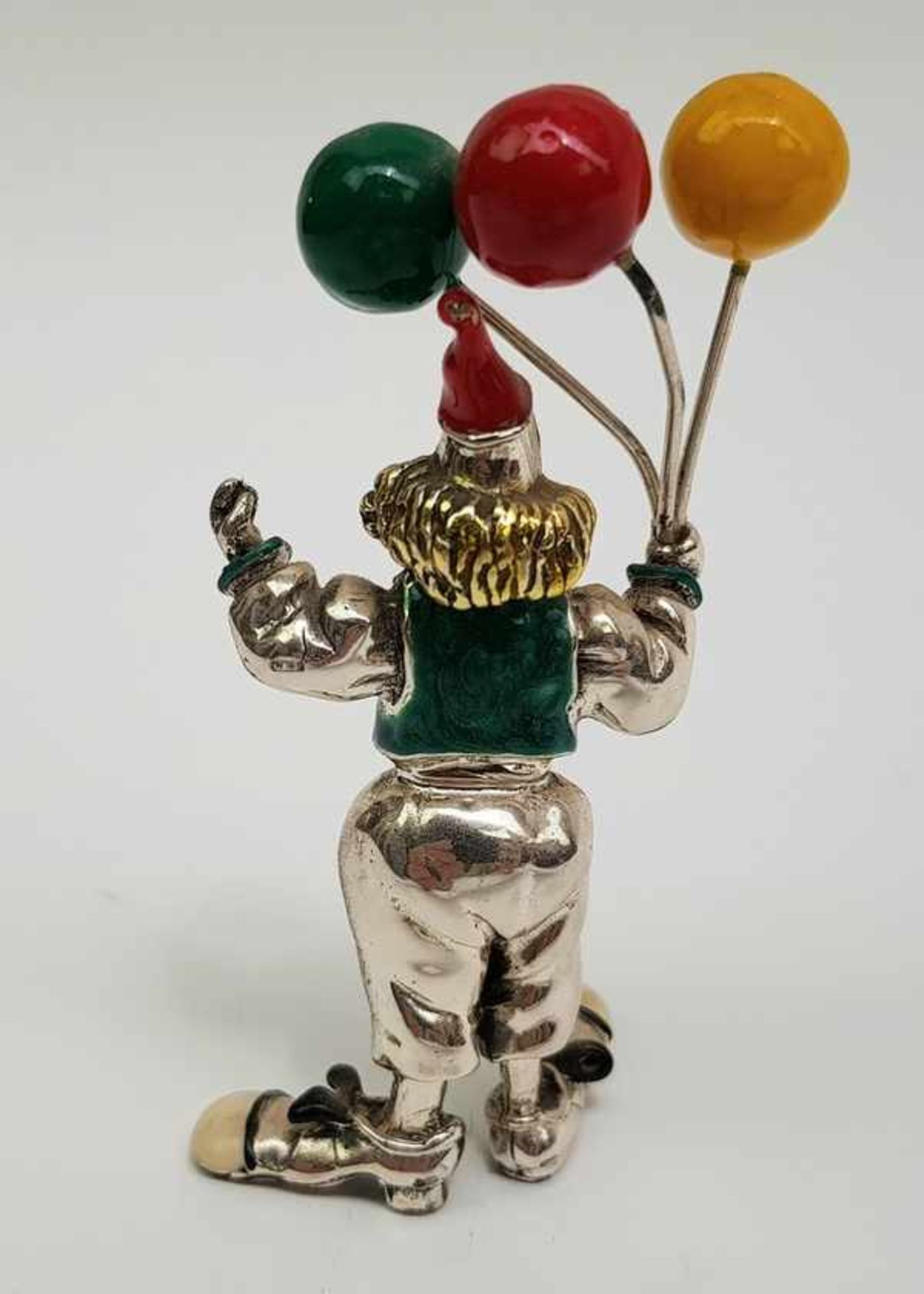 (Design) Zilveren clown met ballonnen, Pietro Sorini & Ilario Casi ItaliëZilveren clown, 925/1000, - Bild 7 aus 10