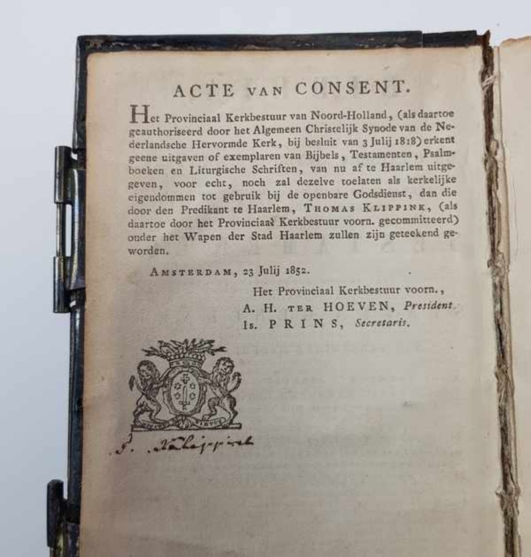(Antiek) Bijbel met zilveren sluitingBijbel uit 1852 met afbeeldingen. Conditie: In goede staat. - Image 8 of 12