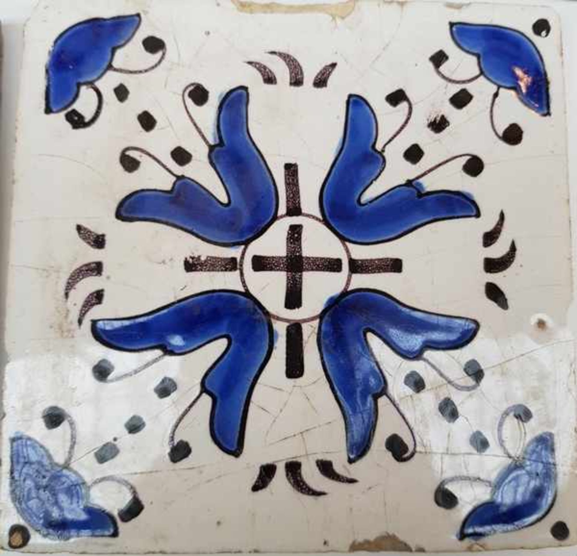 (Antiek) Antieke tegelsLot met 18e en 19e eeuwse blauw/ witte tegels, 14 in totaal. Conditie: - Bild 3 aus 6