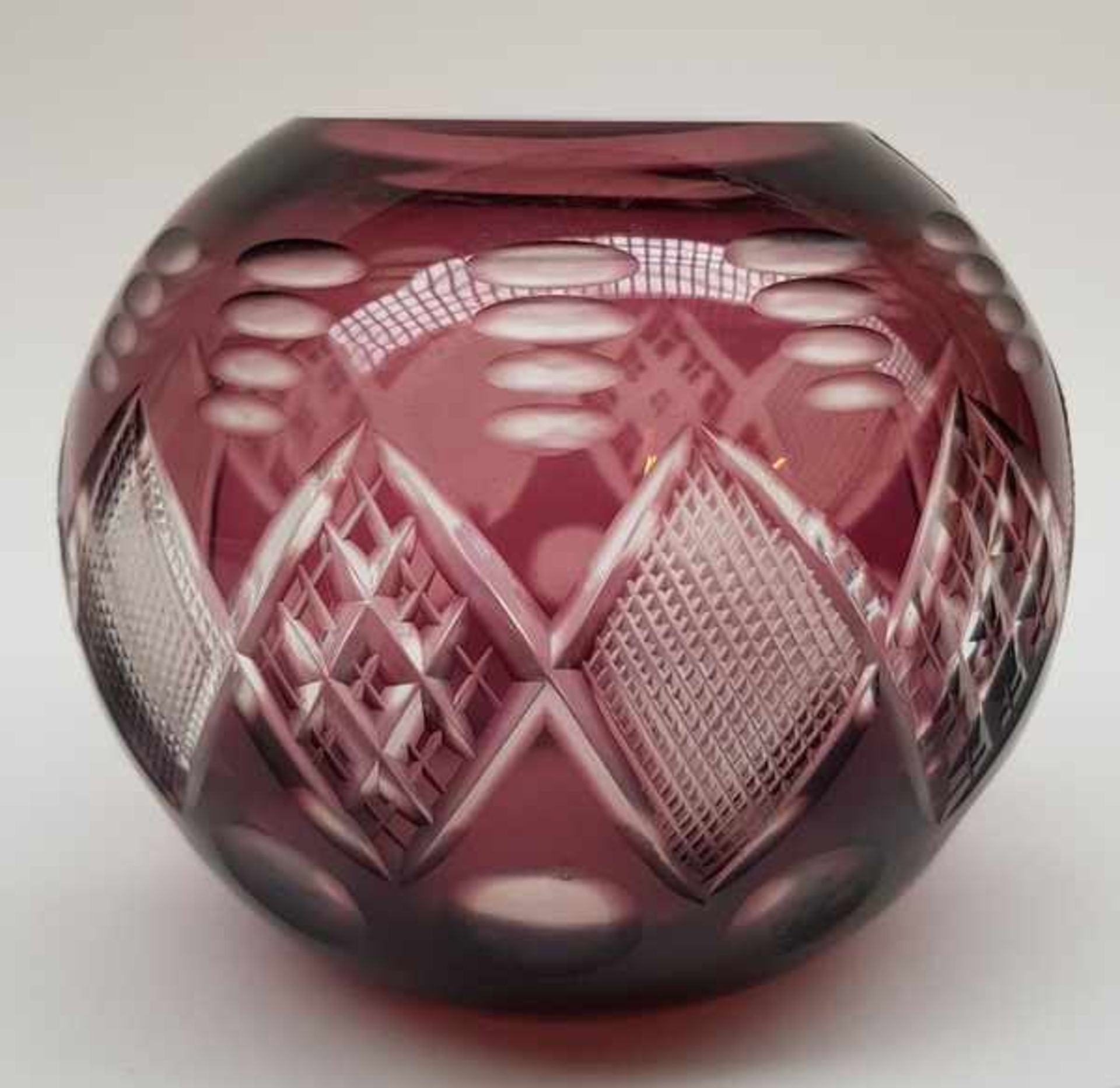 (Design) Kristallen vazen en een serveerschaal VallauTwee geslepen vazen en een serveerschaal - Bild 9 aus 11