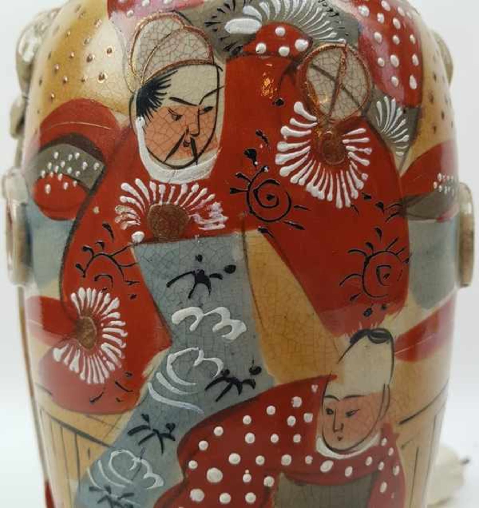 (Aziatica) Satsuma vazen en lampenvoet, Japan, eerste helft 20e eeuwSatsuma vazen en lampenvoet, - Bild 8 aus 11