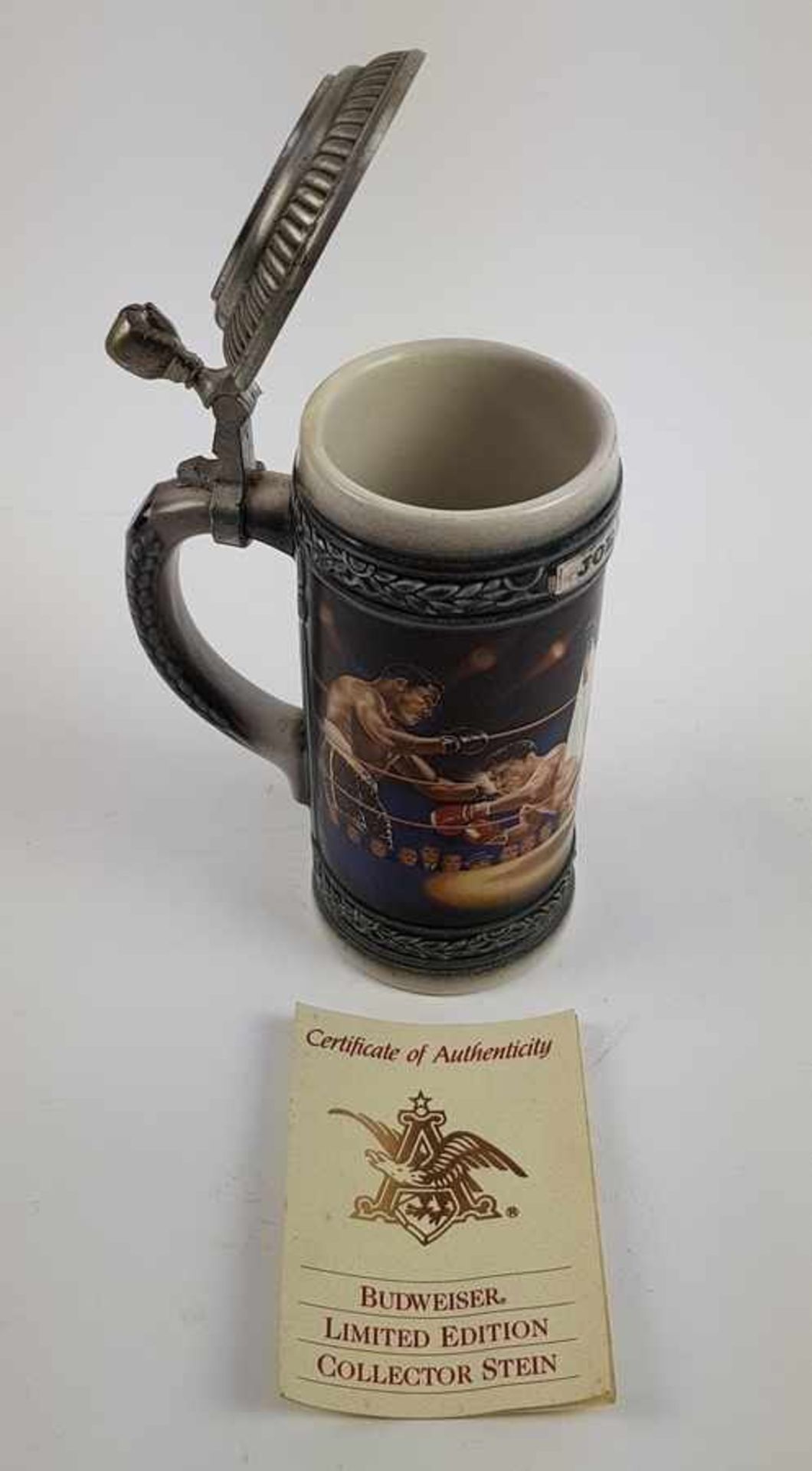 (Curiosa) Budweiser sport legends Joe Louis Stein 1993 bierpulBierpul van Budweiser sports - Bild 8 aus 9