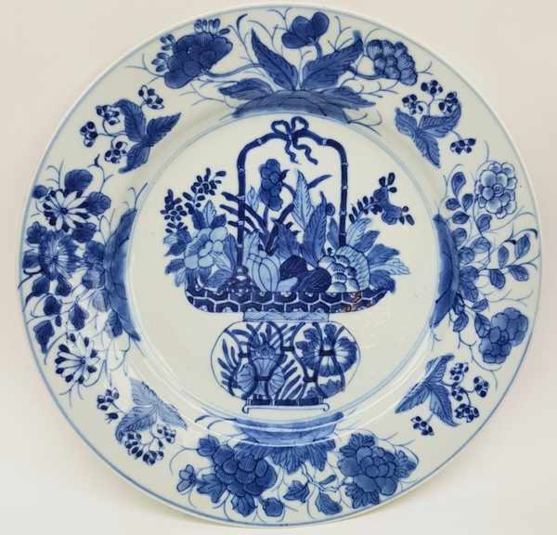 (Aziatica) Zes blauw witte borden - China - ca. 1700 (Kangxi periode) - Bild 3 aus 7