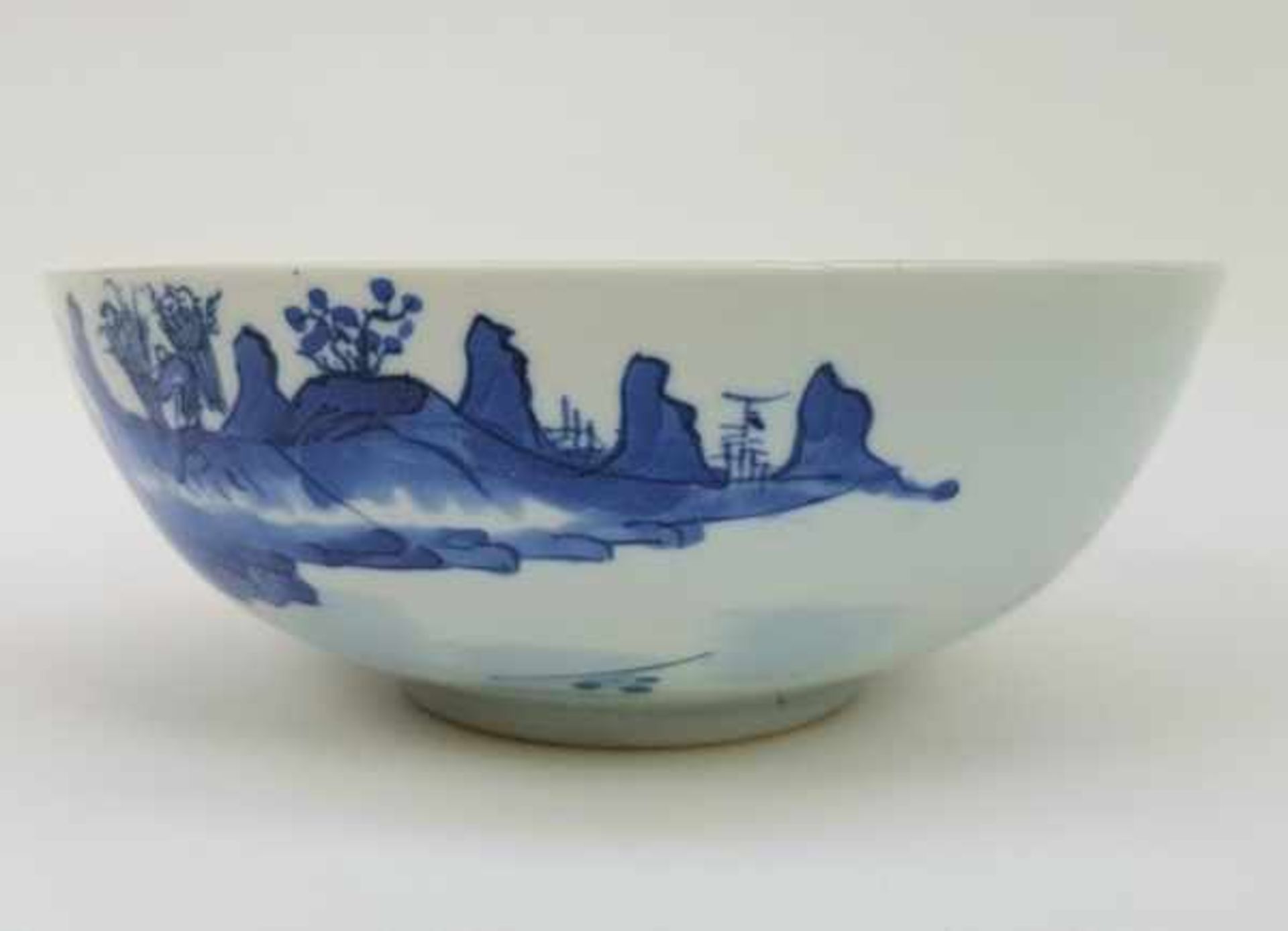 (Aziatica) Blauw witte kom - China - 18e eeuw (Chienlung periode) - Image 7 of 7