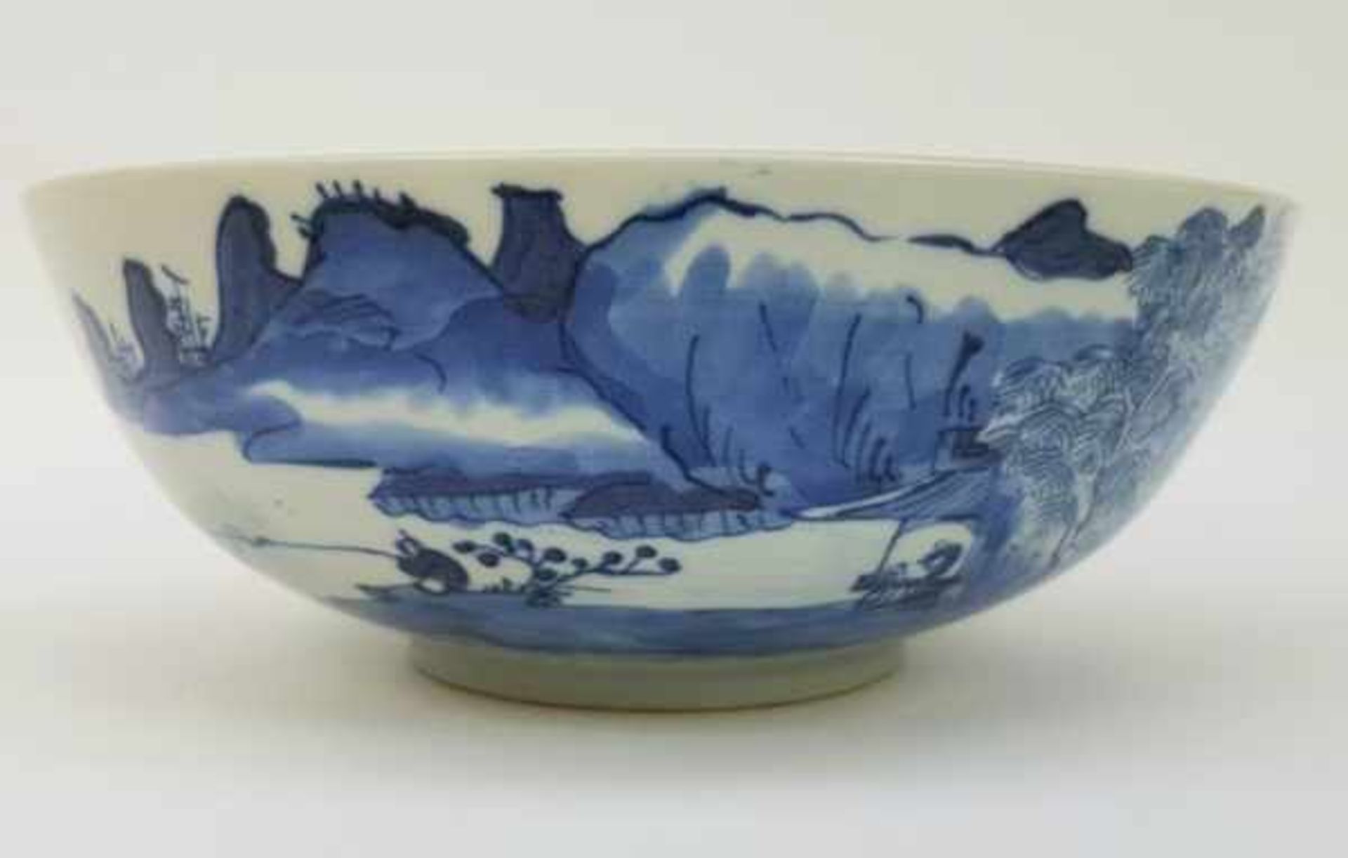 (Aziatica) Blauw witte kom - China - 18e eeuw (Chienlung periode)