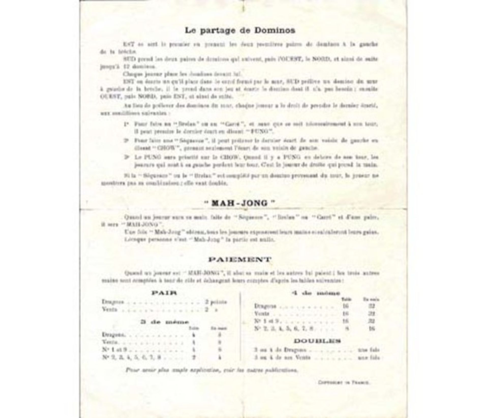 (Mahjong) Mahjong Europees, Marque de Fabrique JTR Paris, ca. 1930 - Bild 7 aus 16