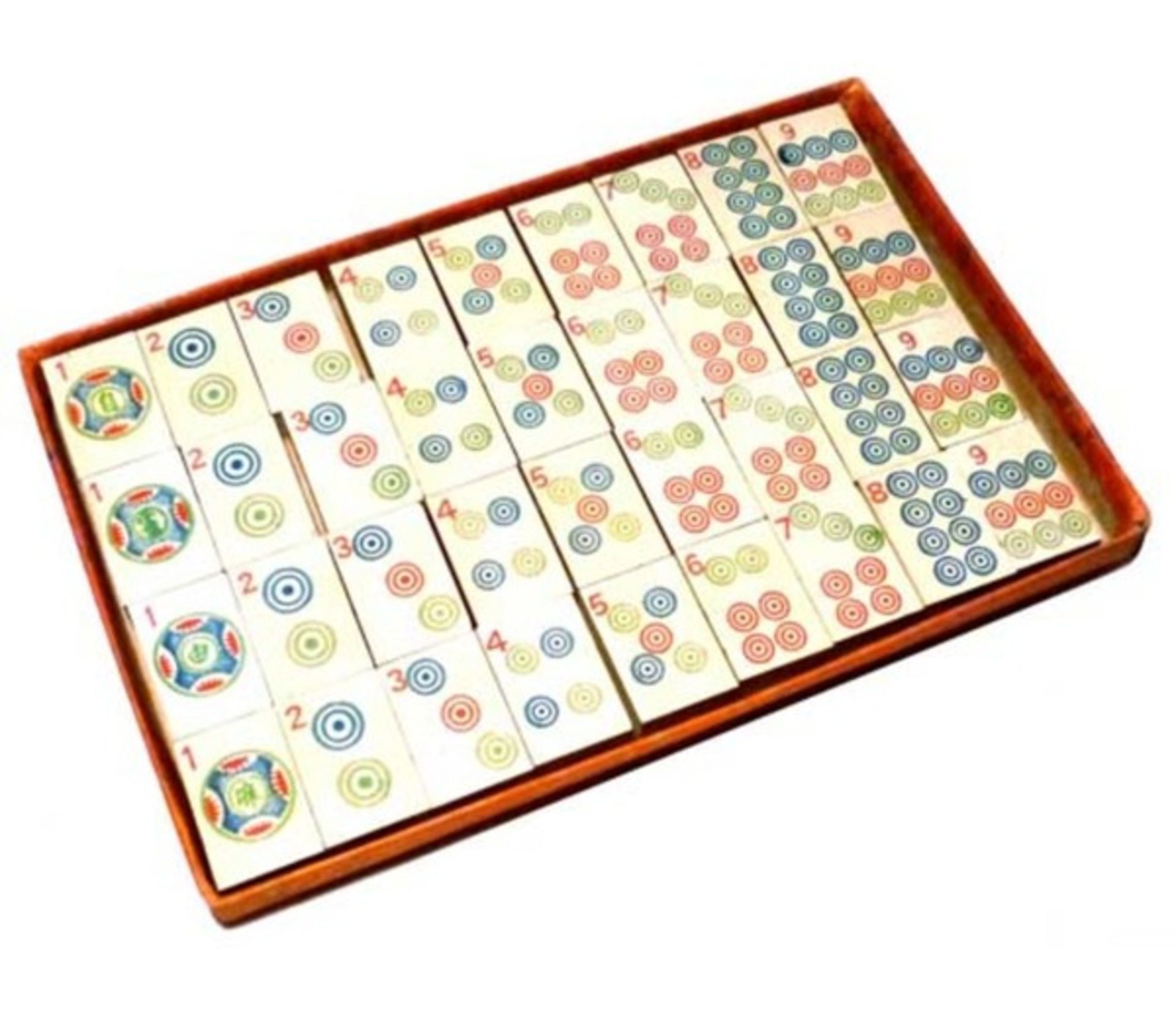 (Mahjong) Mahjong, 5-laden doos Milton Bradley Company, 1923 - Bild 9 aus 15