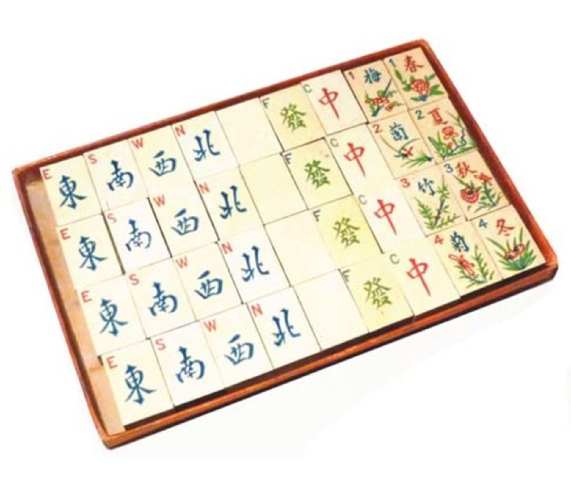 (Mahjong) Mahjong, 5-laden doos Milton Bradley Company, 1923 - Bild 8 aus 15
