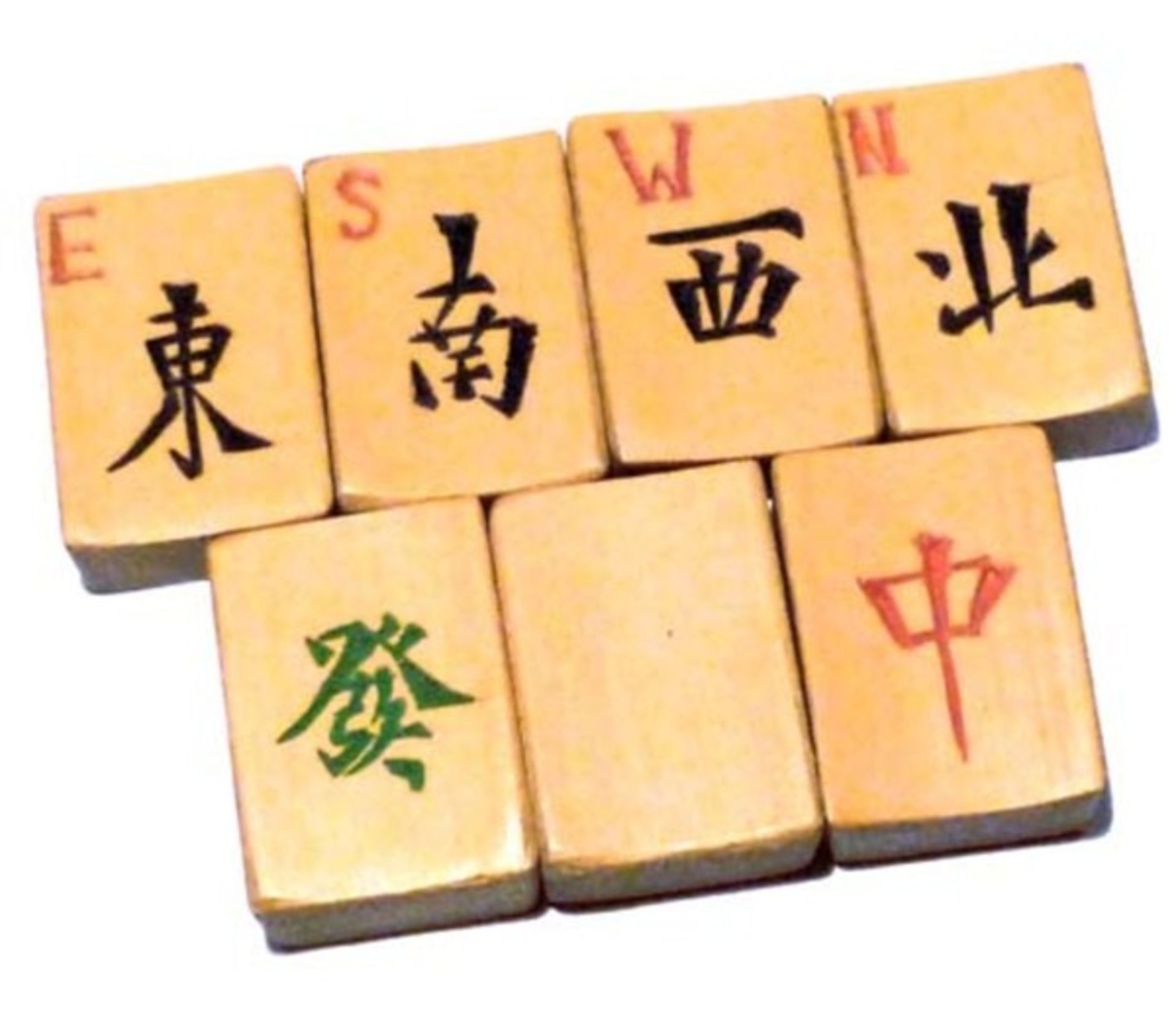 (Aziatica) Mahjong bamboe, 3-laden doos, ca. 1924 - Bild 9 aus 11
