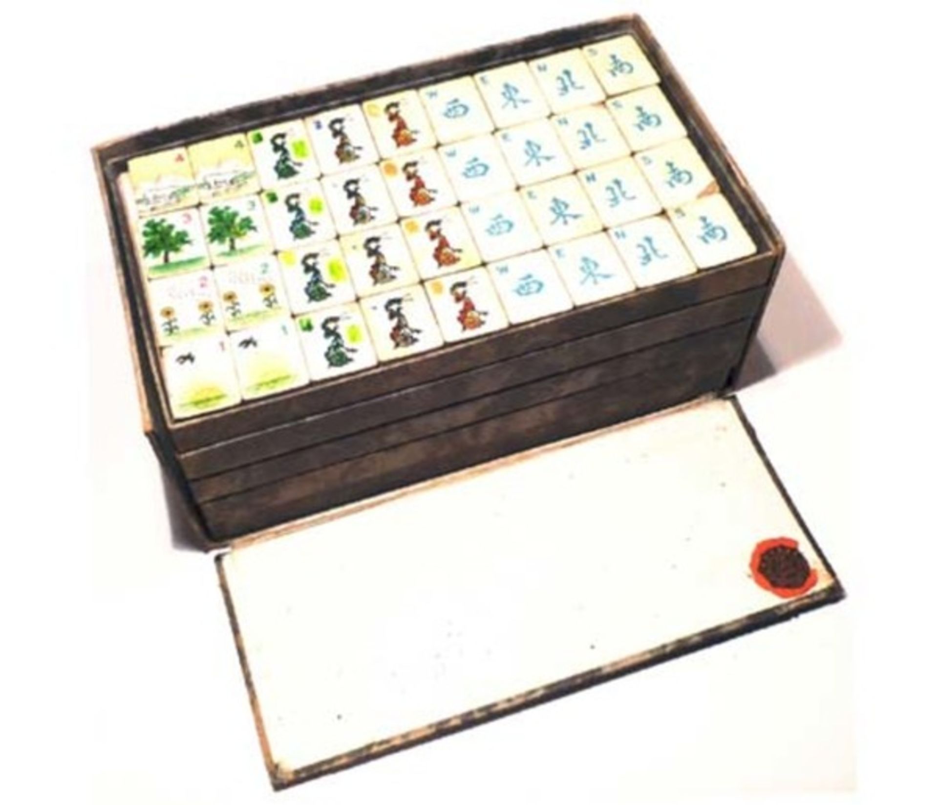 (Mahjong) Mahjong Europees, De Sala Spelen met het Rode zegel, ca. 1930 - Bild 2 aus 16