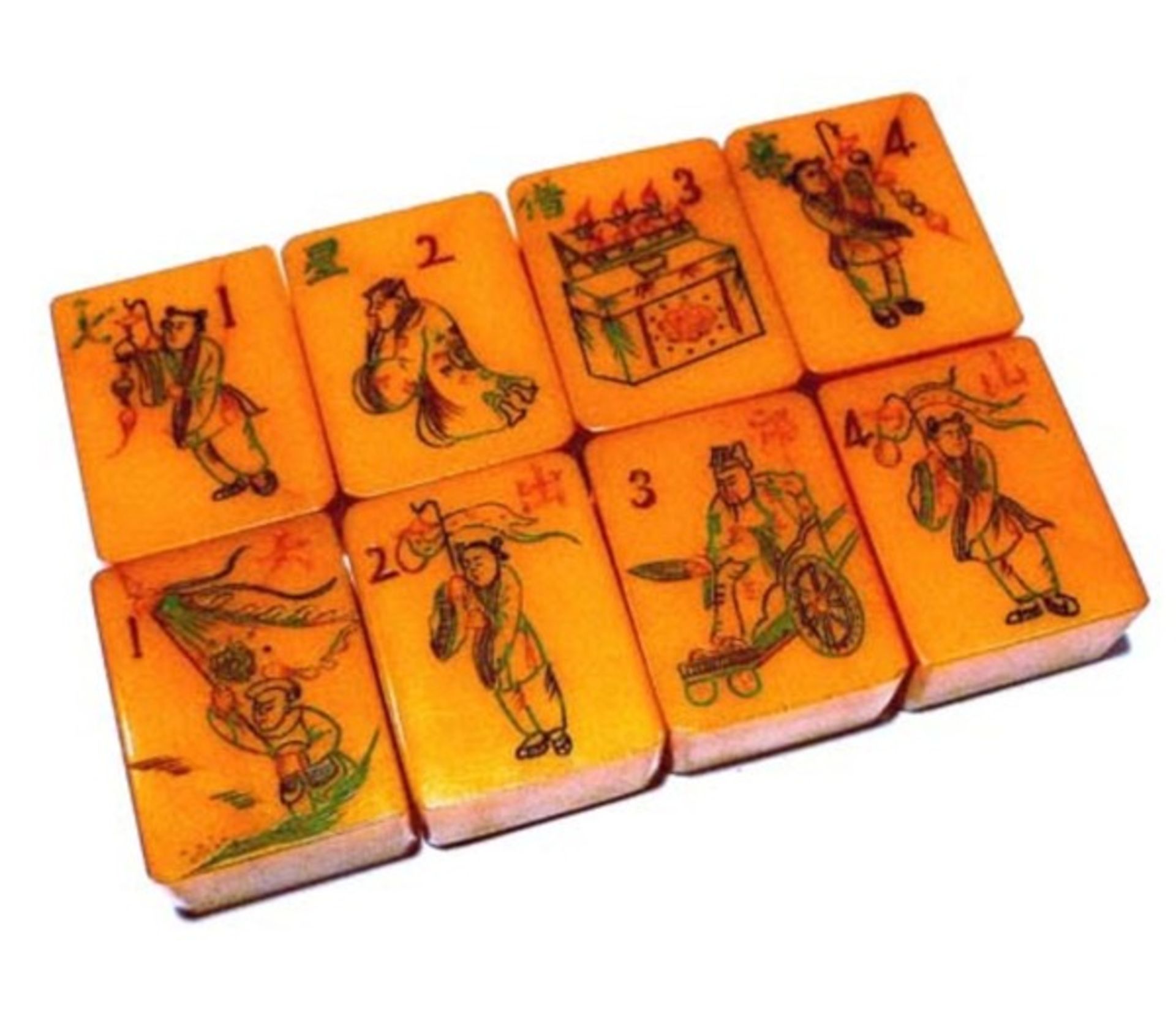(Mahjong) Mahjong kunststof, traditionele 5-laden doos, ca. 1923 - Bild 4 aus 13