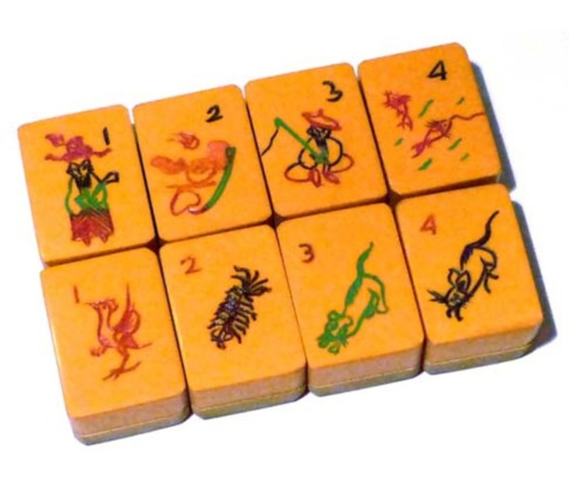 (Mahjong) Mahjong kunststof, stenen van kunststof en bamboe, ca. 1935 - Bild 12 aus 13