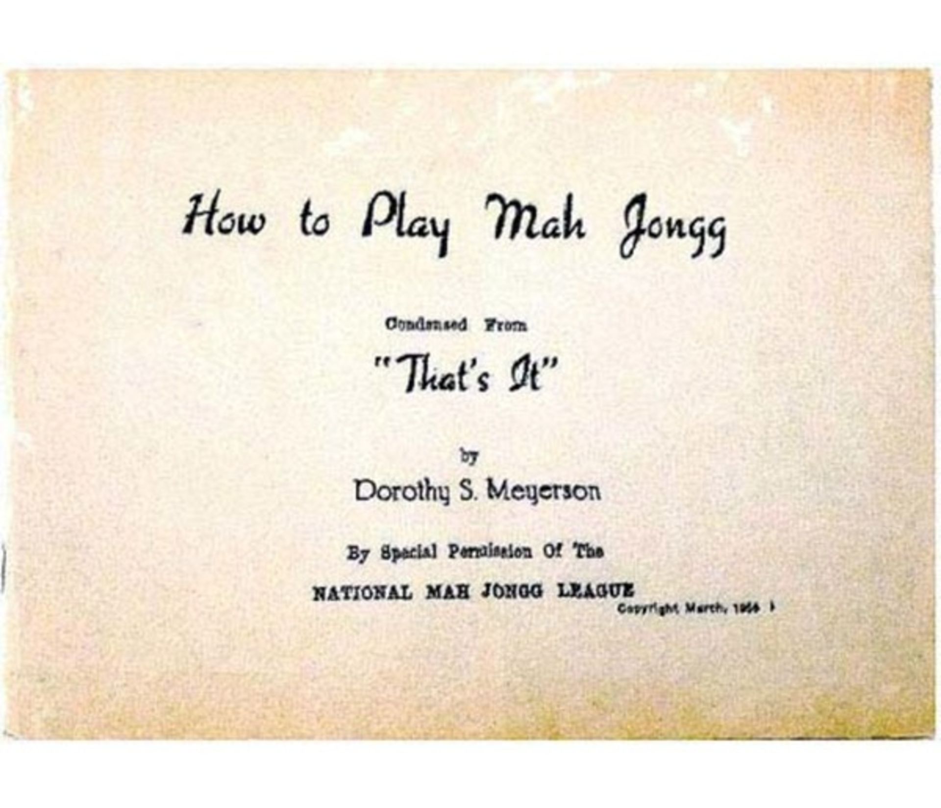 (Mahjong) Mahjong VS, Let's Play Mah Jongg, jaren '50 - Bild 6 aus 17
