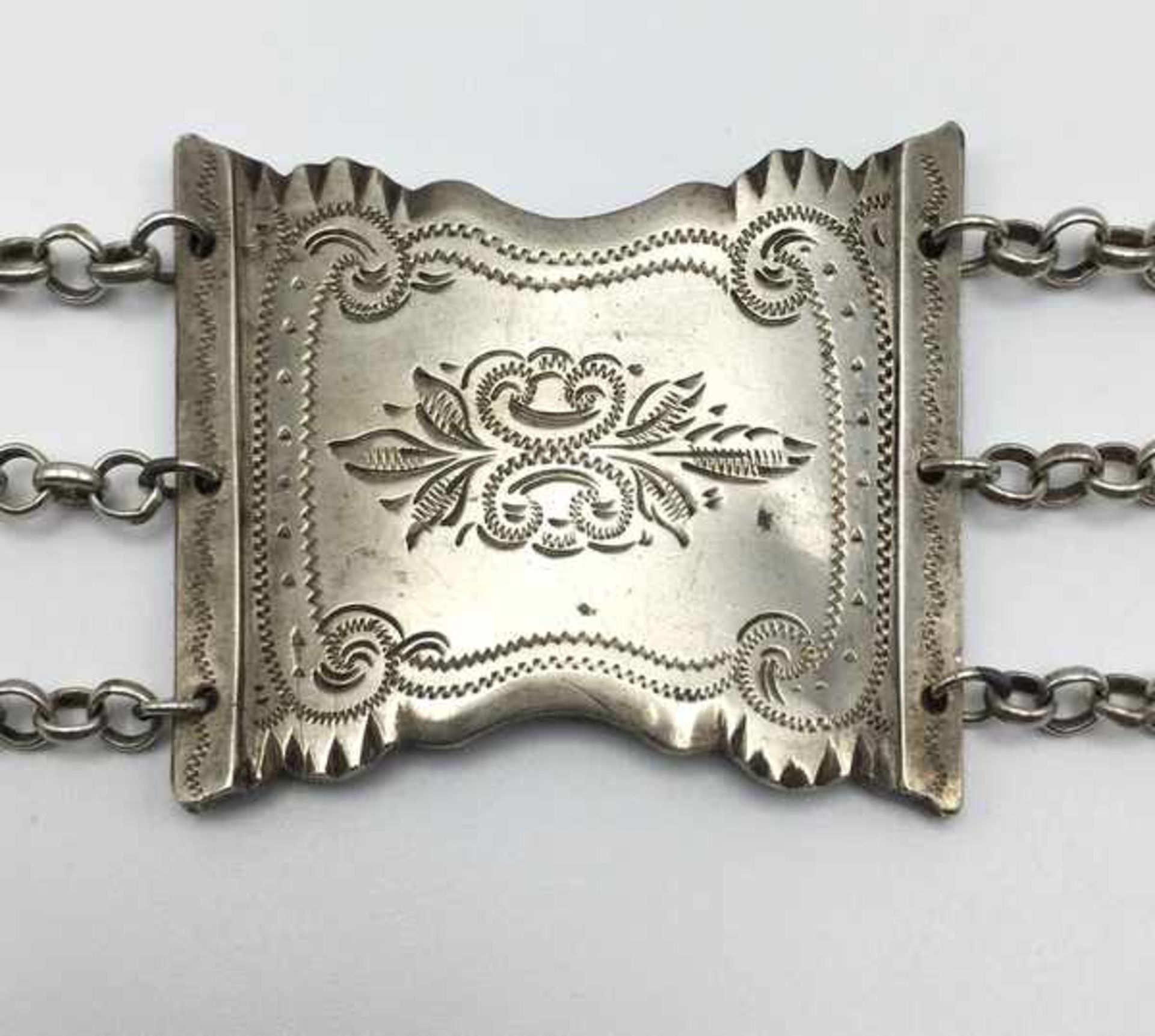 (Zilver) Zilver, armband (1916) en haarclip (1881) gemaakt van oude bijbelsloten, Nederlands - Bild 4 aus 9