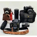 (Curiosa) Divers lot camera's en toebehoren