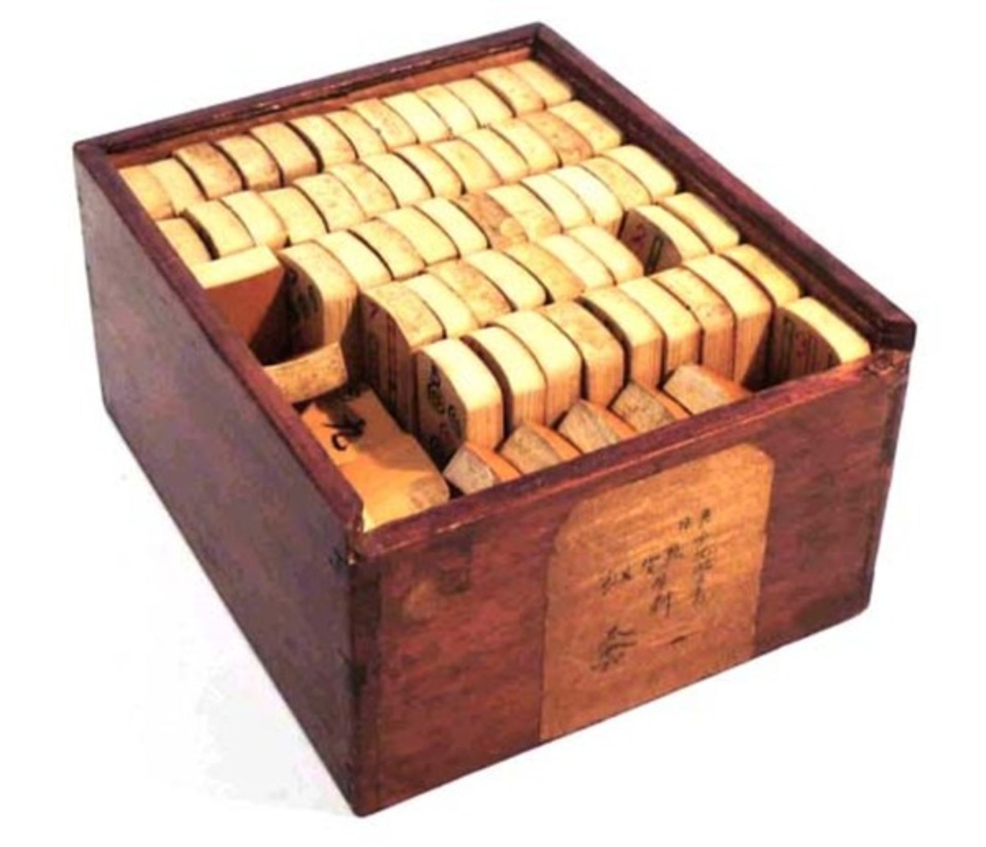(Mahjong) Mahjong bamboe, schuifdoos, ca. 1924 - Bild 3 aus 7