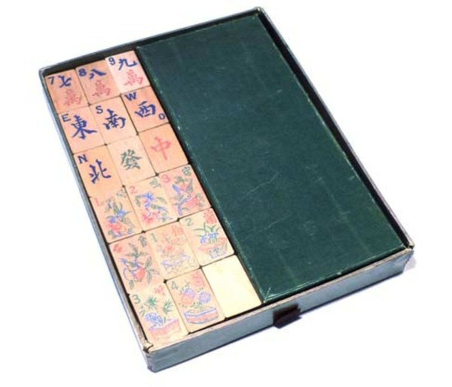 (Mahjong) Mahjong Europees, Marque de Fabrique JTR Paris, ca. 1930 - Bild 3 aus 16