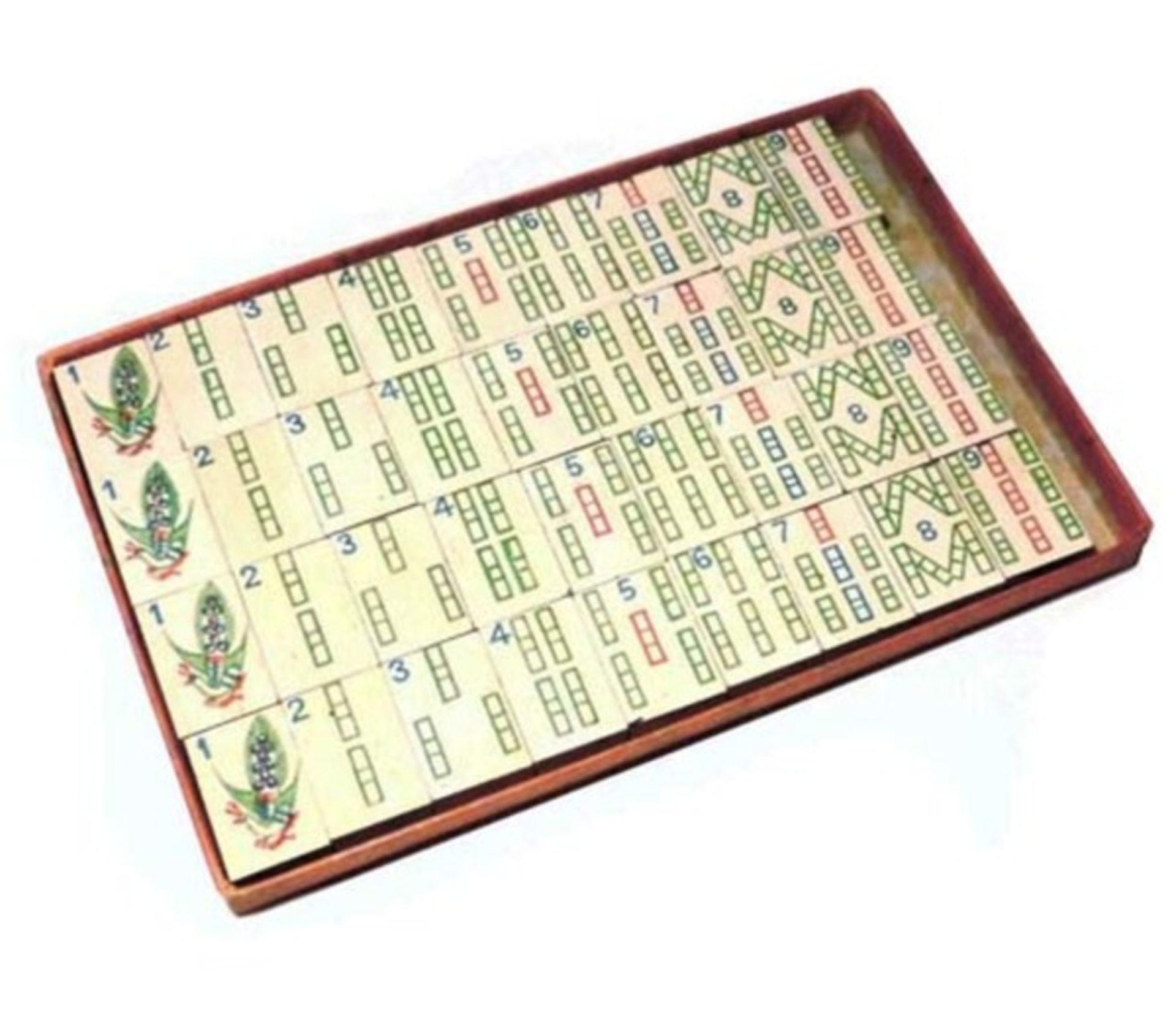 (Mahjong) Mahjong, 5-laden doos Milton Bradley Company, 1923 - Bild 10 aus 15