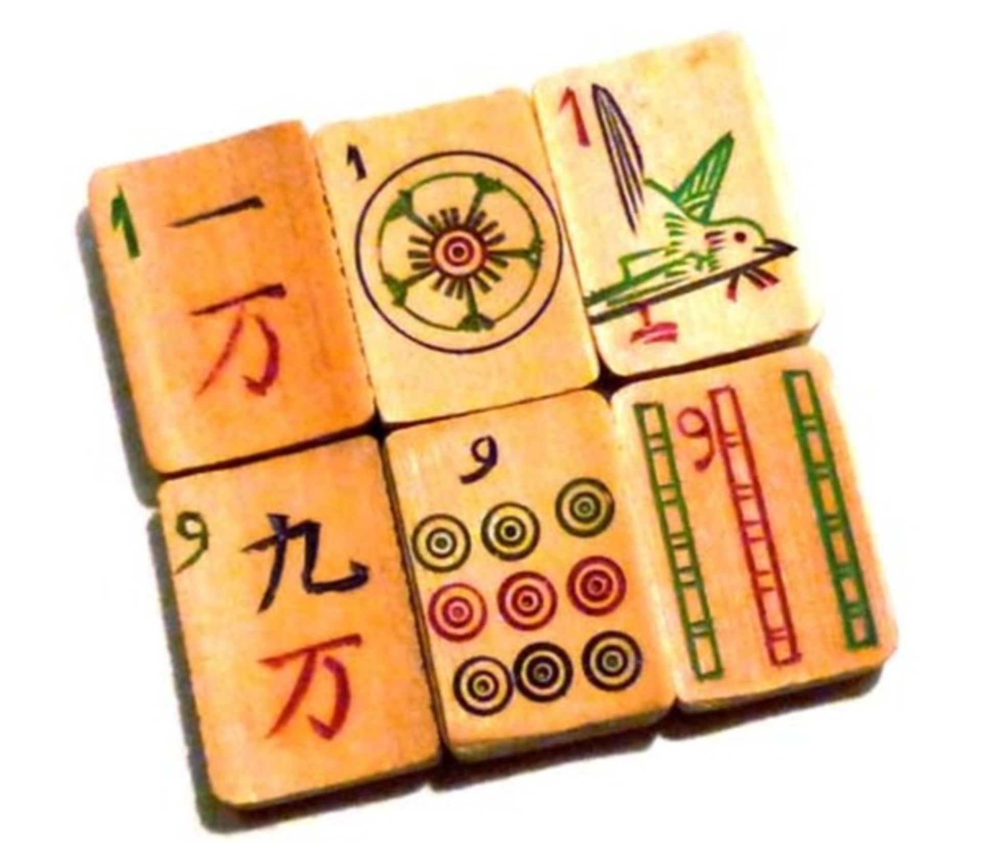 (Mahjong) Mahjong bamboe, schuifdoos, ca. 1924 - Bild 4 aus 7
