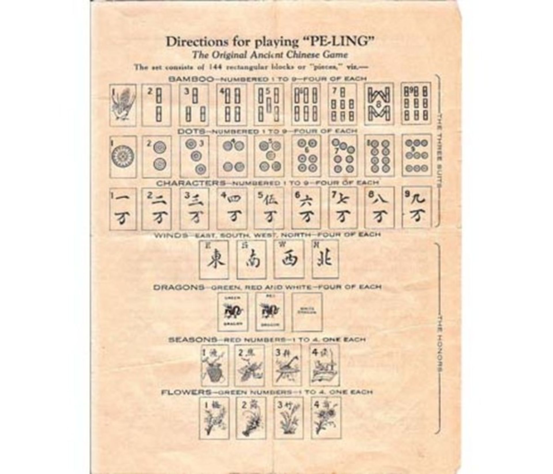 (Mahjong) Mahjong VS, Pe-Ling, ca. 1924 - Bild 11 aus 12