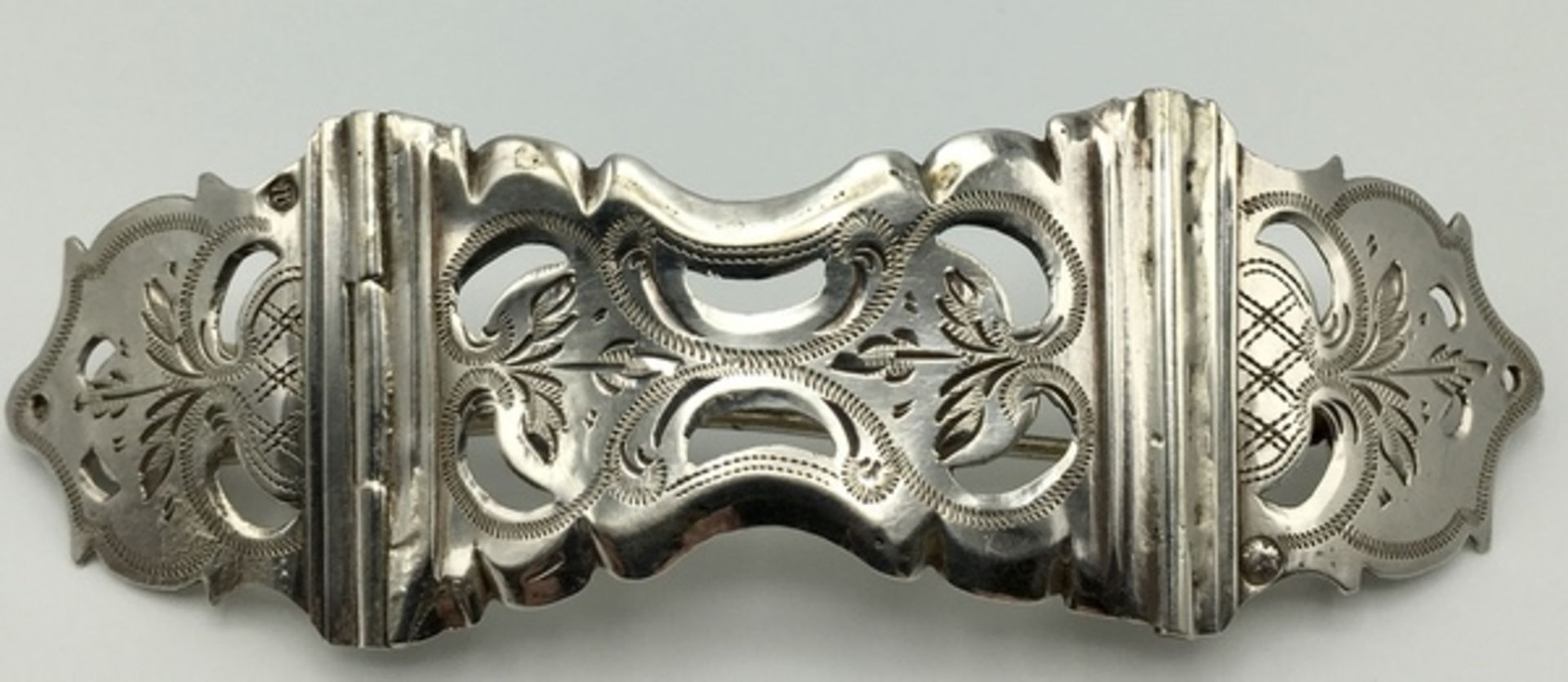 (Zilver) Zilver, armband (1916) en haarclip (1881) gemaakt van oude bijbelsloten, Nederlands - Bild 7 aus 9