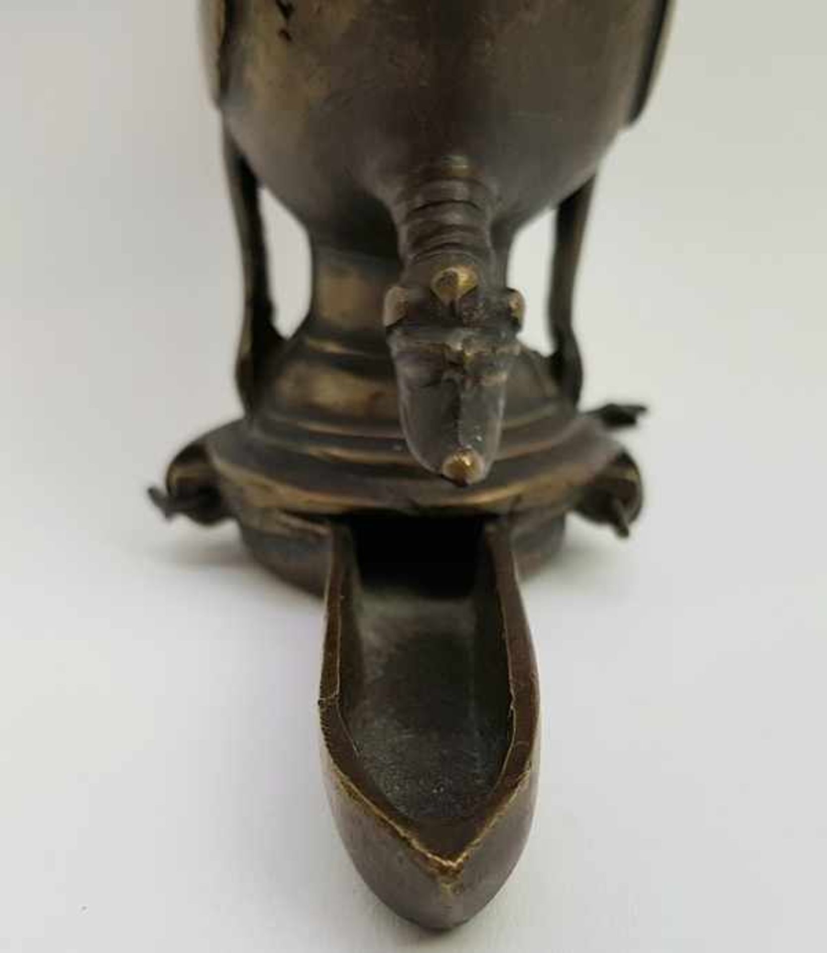 (Aziatica) Bronzen olielamp pauw - Bild 4 aus 9