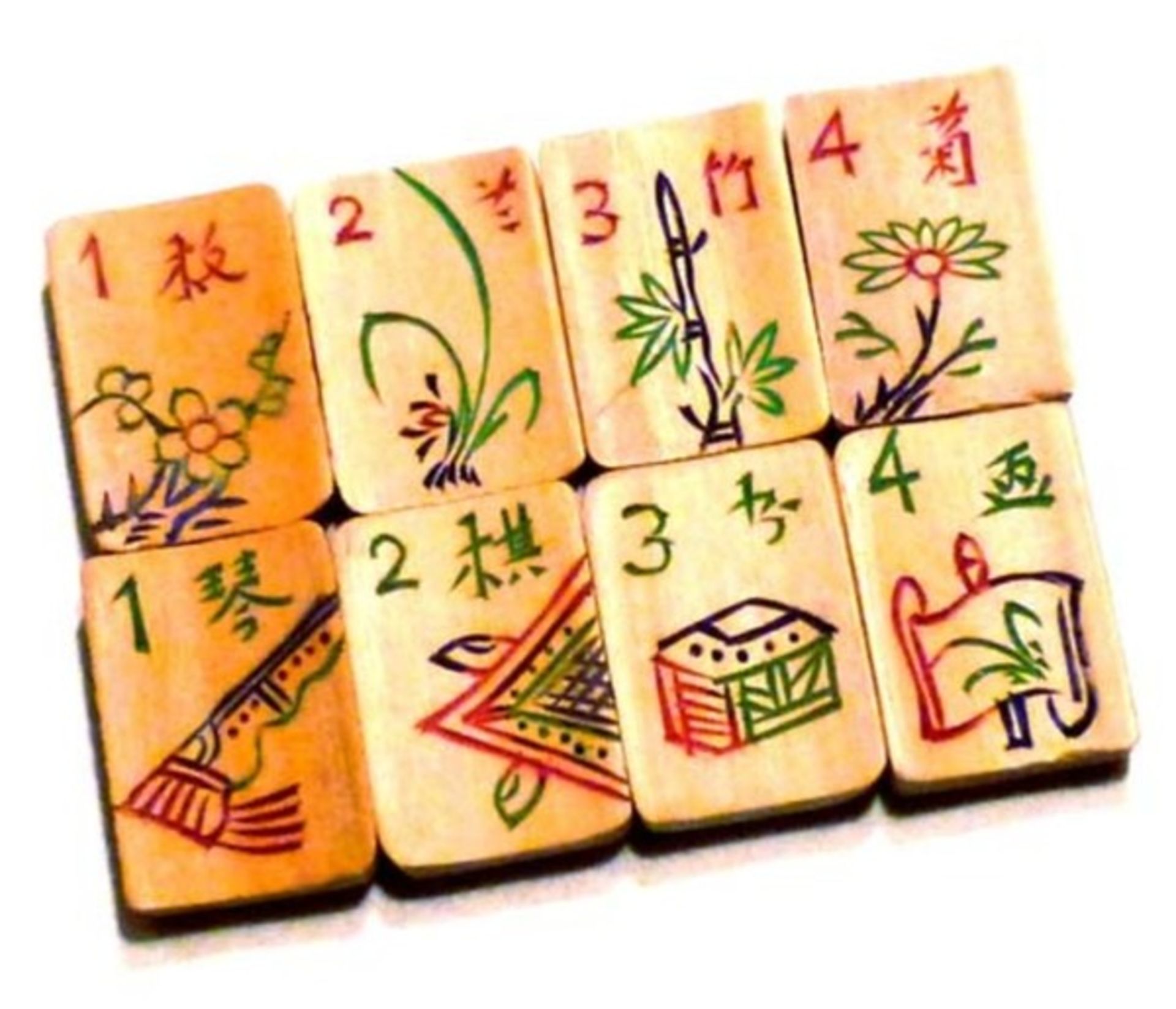 (Mahjong) Mahjong bamboe, schuifdoos, ca. 1924 - Bild 6 aus 7