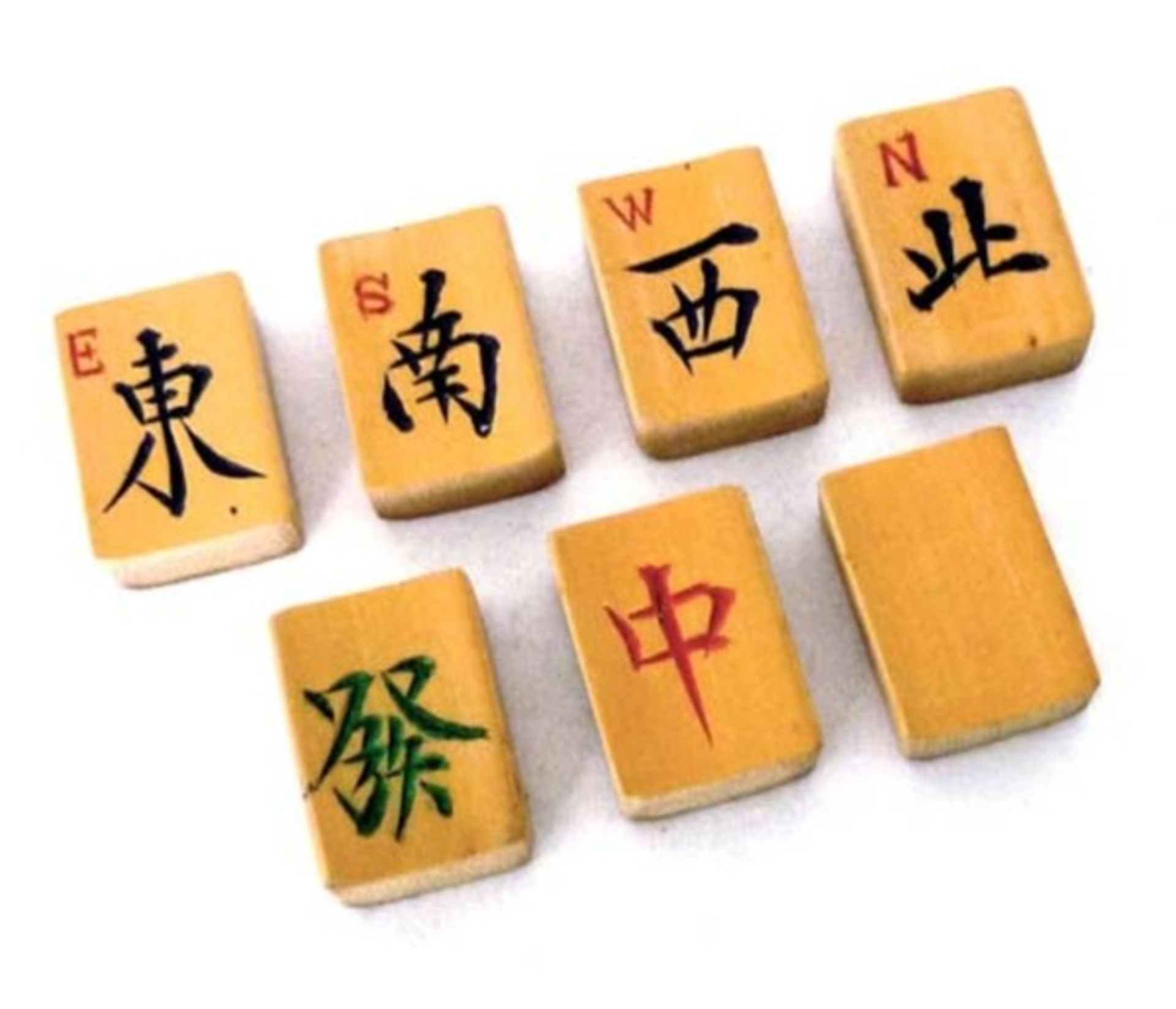 (Mahjong) Mahjong bamboe, langwerpig veelkleurige doos, ca. 1924 - Bild 5 aus 9