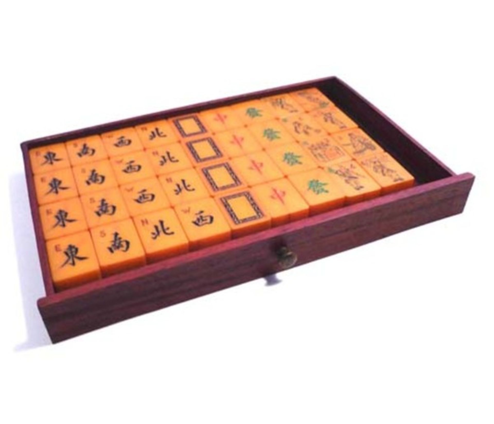 (Mahjong) Mahjong kunststof, traditionele 5-laden doos, ca. 1923 - Bild 7 aus 13