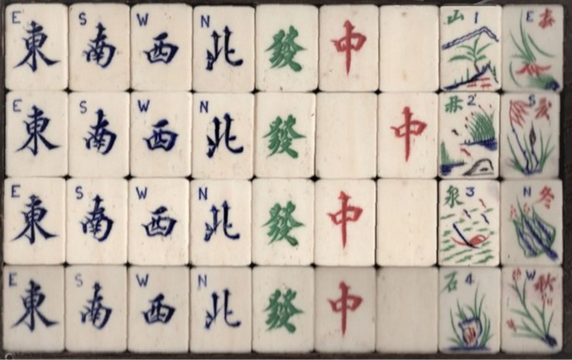(Mahjong) Mahjong been & bamboe, ca. 1930 - Bild 4 aus 9