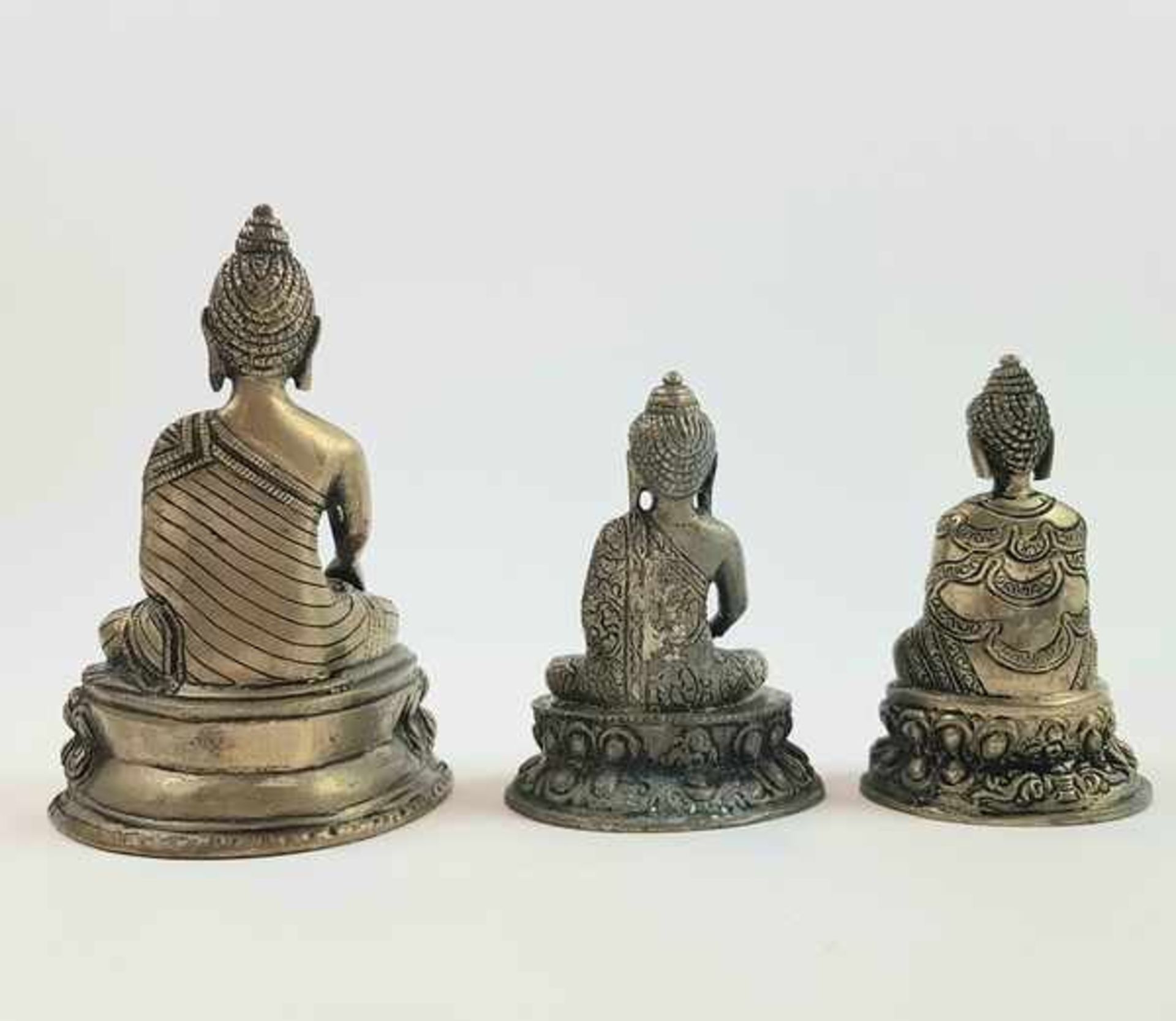 (Aziatica) Metalen Boeddha beelden, China, eind 20e eeuw - Bild 4 aus 8