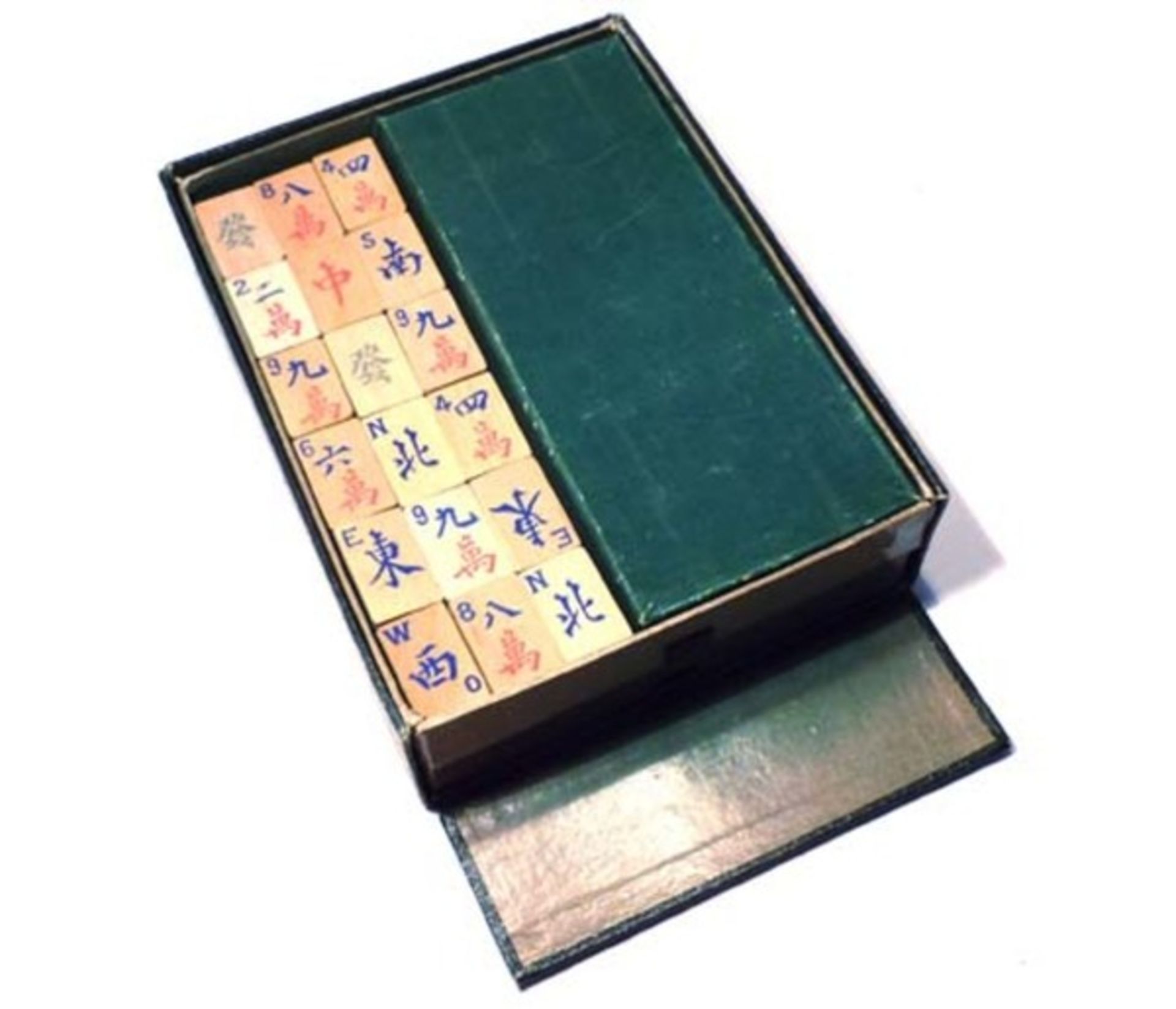 (Mahjong) Mahjong Europees, Marque de Fabrique JTR Paris, ca. 1930 - Bild 2 aus 16