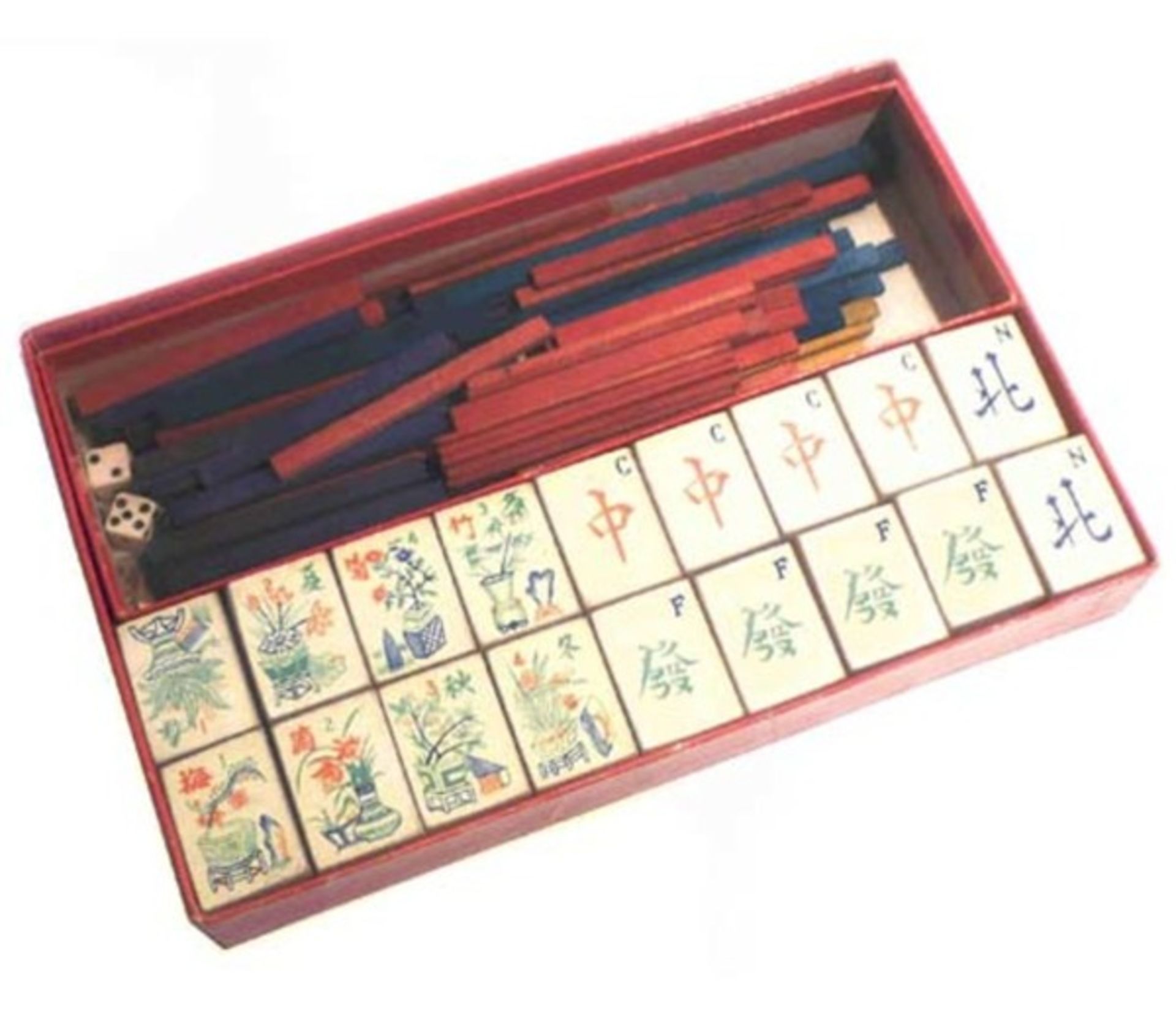 (Mahjong) Mahjong Chad Valley, 4-laden doos, 1924 - Bild 10 aus 17