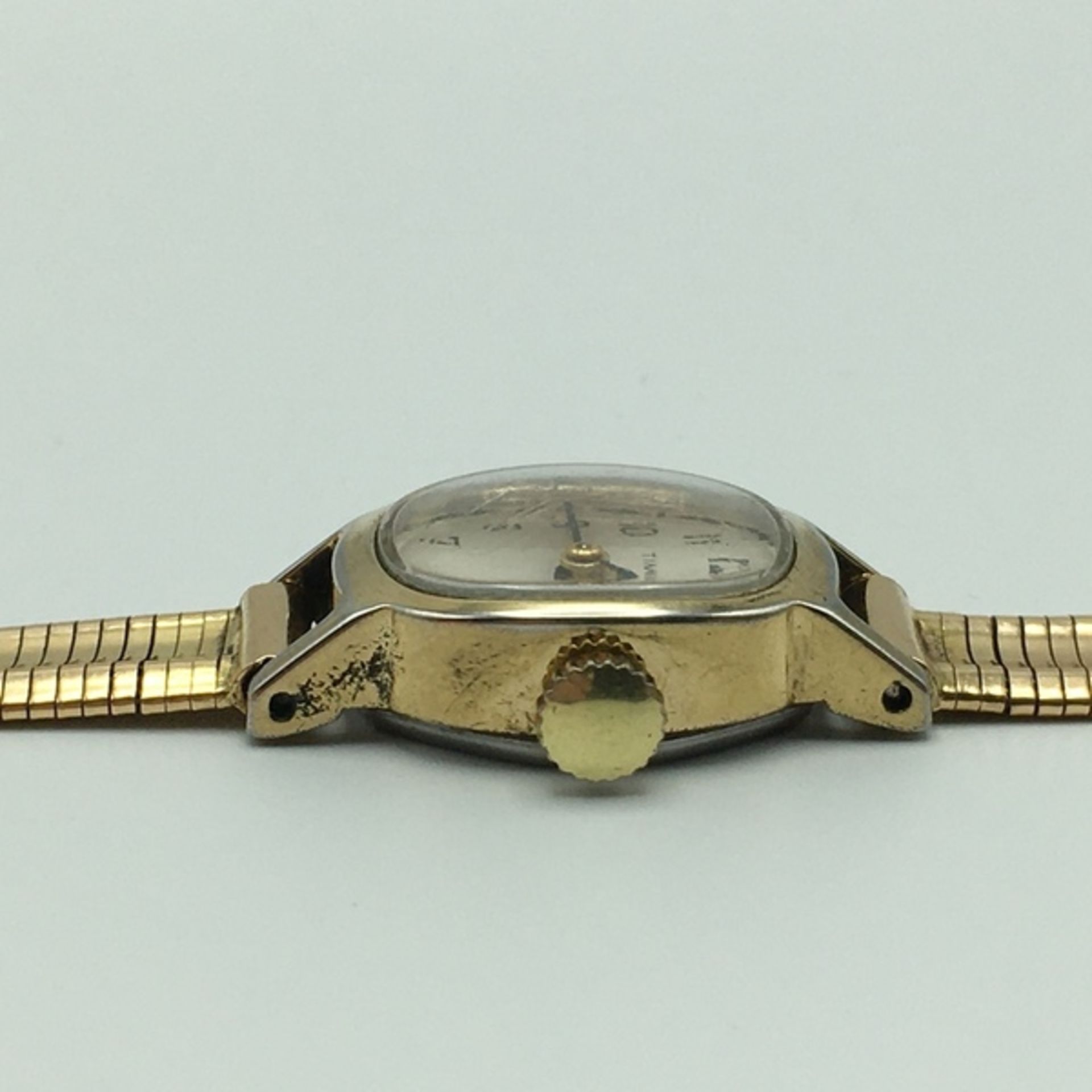 (Goud) Goud, dameshorloge Timex met massief gouden horlogeband, midden 20e eeuw. Verona Italië - Bild 5 aus 7