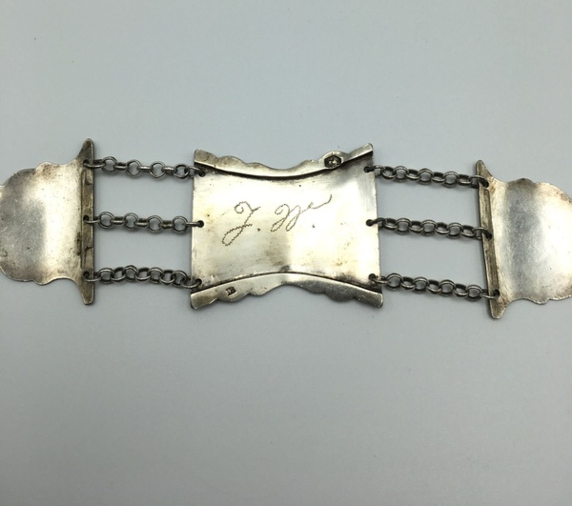 (Zilver) Zilver, armband (1916) en haarclip (1881) gemaakt van oude bijbelsloten, Nederlands - Bild 5 aus 9