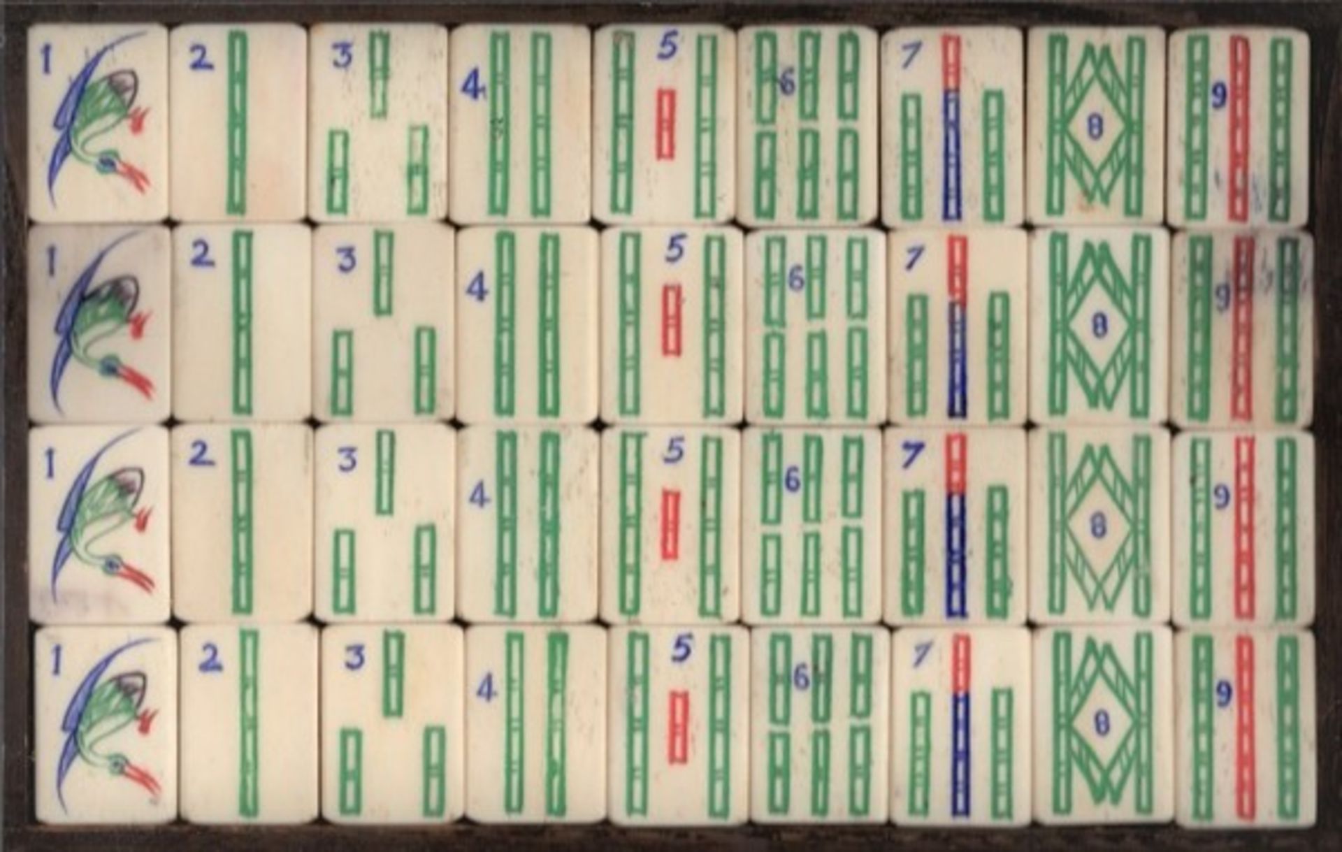 (Mahjong) Mahjong been & bamboe, ca. 1930 - Bild 7 aus 9