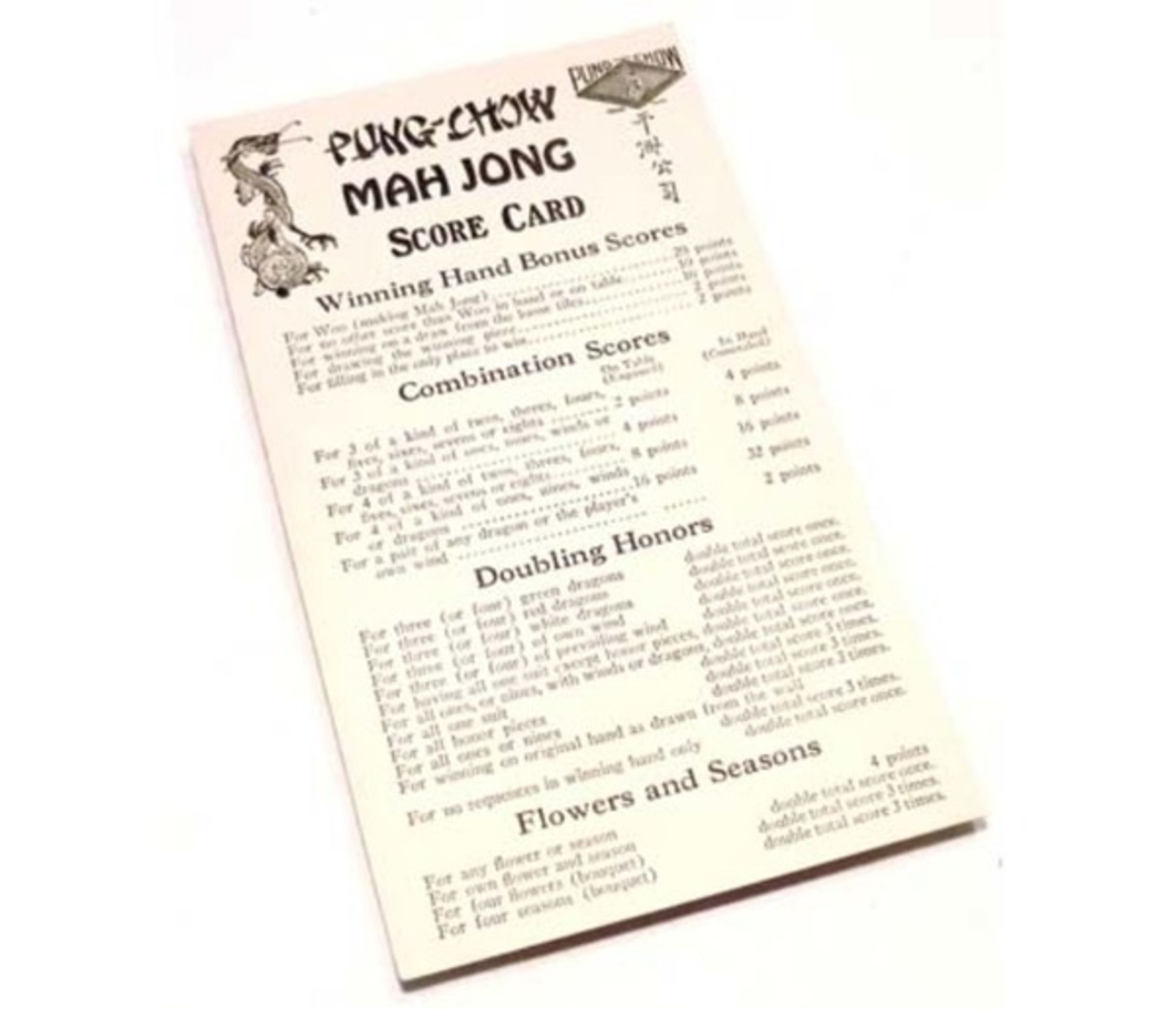 (Mahjong) Mahjong, Pung Chow, 1923De doos is Amerikaans, van hout met bovenop Chinese karakters - Bild 4 aus 14