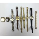 (Sieraden) HorlogesLot vintage heren en dames horloges, tweede helft 20e eeuw. Conditie: Divers