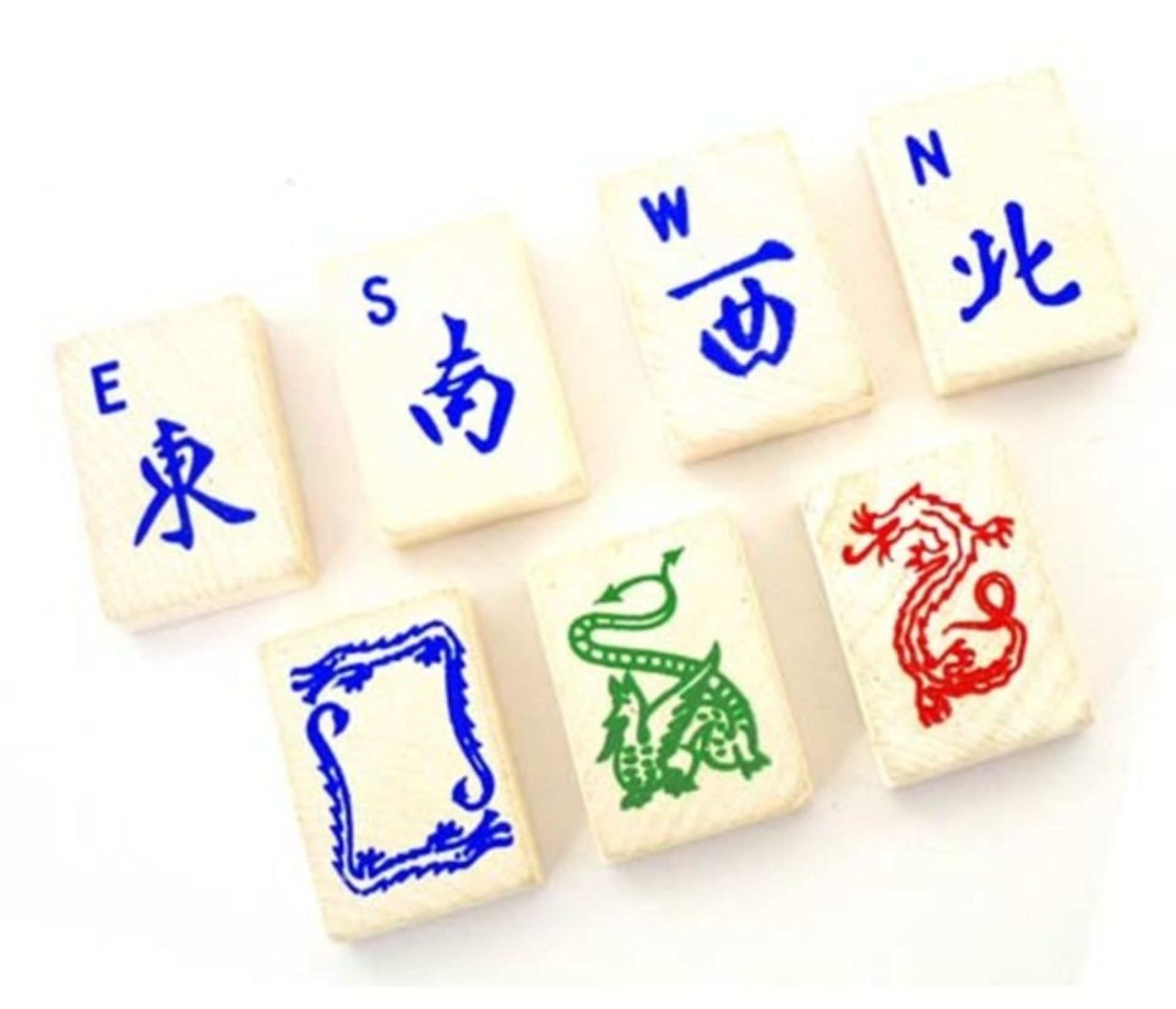 (Mahjong) Mahjon, modern Frans spel, circa 1980De doos is Frans, van karton beplakt met papier. - Bild 3 aus 8
