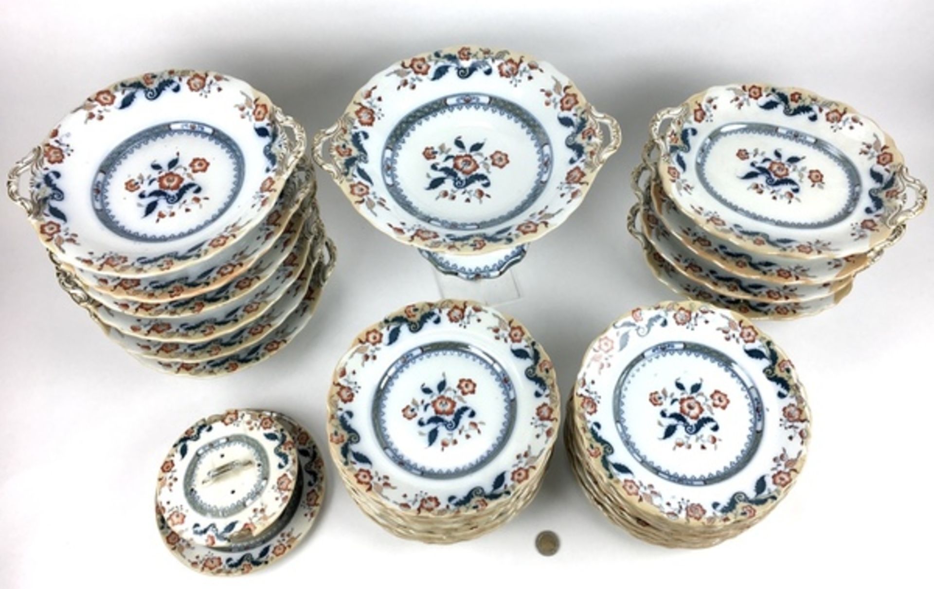 (Curiosa) Servies Oriental, Creamware, EngelandDeel van het servies Oriental, Creamware, Engela - Image 5 of 14