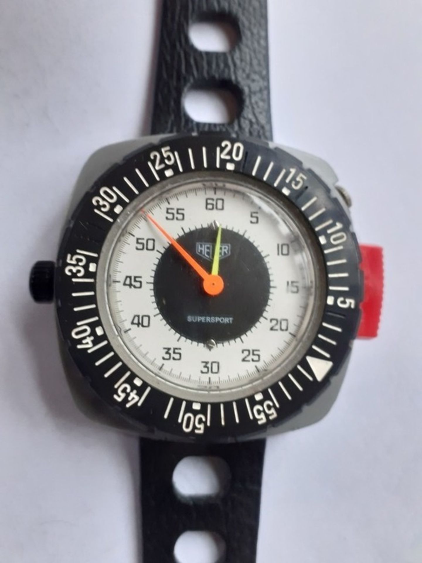 (Sieraden) Stopwatch horloge, HeuerStopwatch horloge, Heuer Supersport. Conditie: In werkende