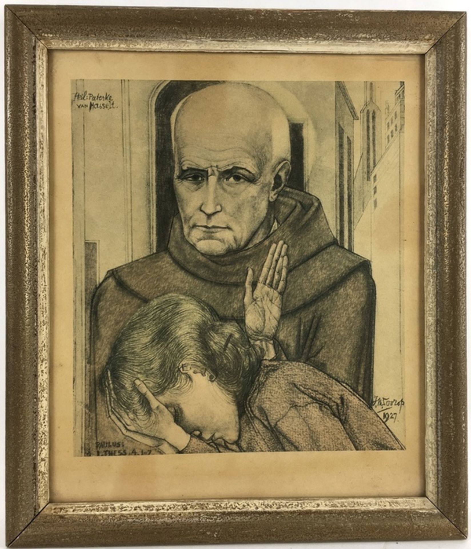 (Kunst) Druk J. Toorop “De Biecht” en “Ave Maria”Druk J. Toorop “De Biecht” en “A - Image 2 of 8