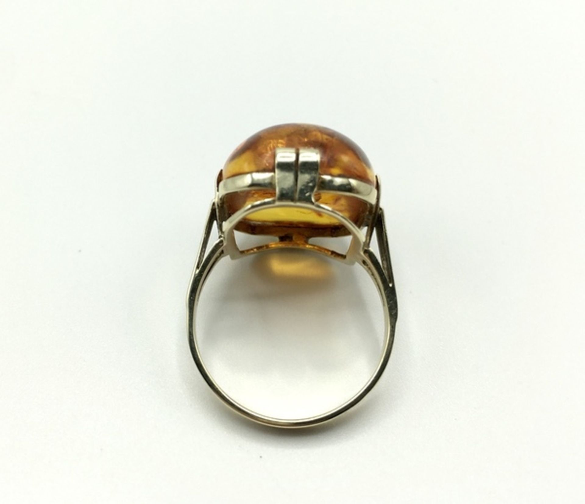 (Goud) Goud, heren/dames ring met natuurlijke barnsteen/amberGoud, heren/ dames ring met natuur - Bild 4 aus 6